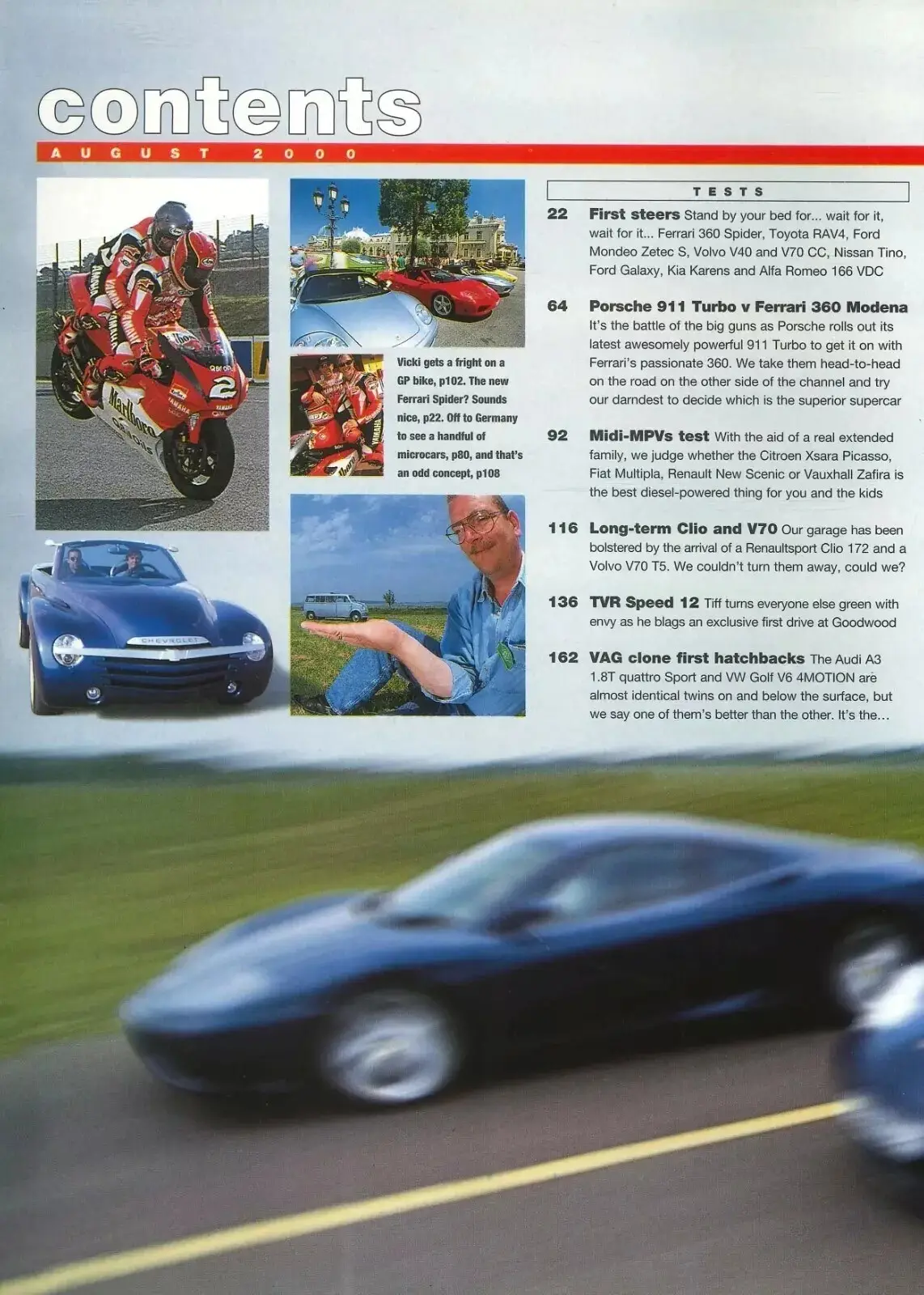 BBC Top Gear Magazine Issue #83, Porsche 911 Turbo, Ferrari 360, Lotus, Aug 2000 - image 2 | Free standard UK delivery included | Discount Quality Products