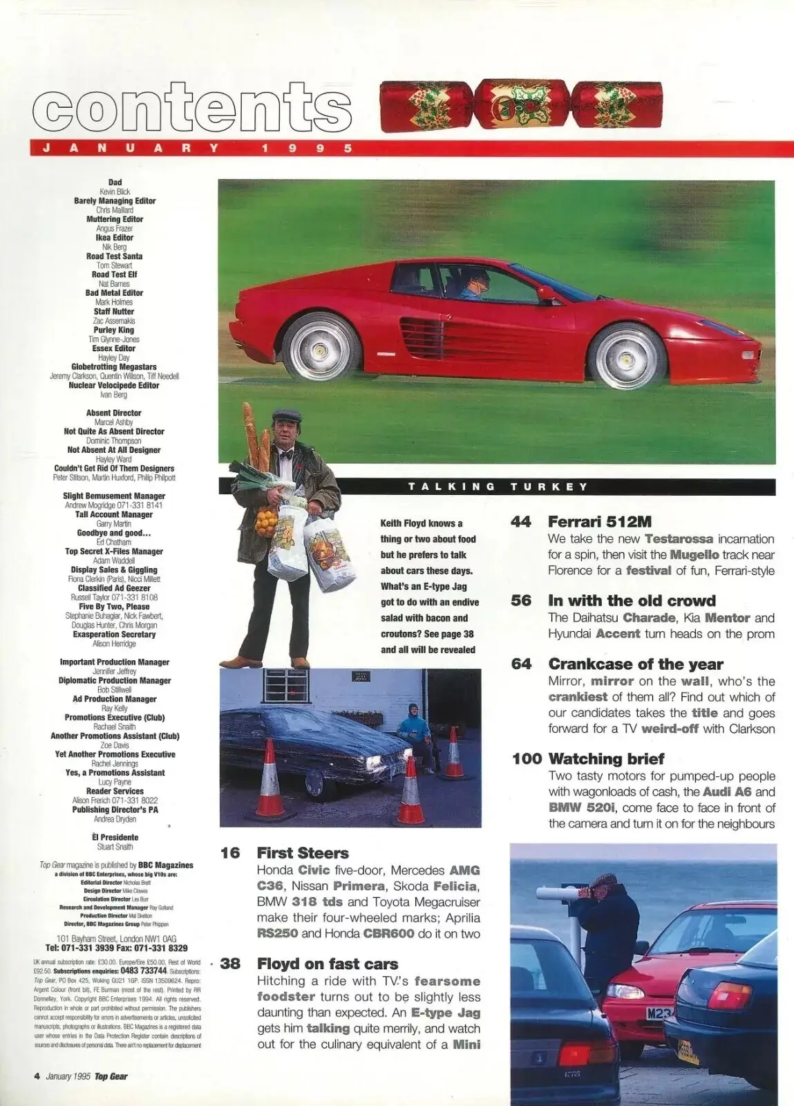 BBC Top Gear Magazine Issue #16, Ferrari 512M, Audi A6, BMW 520i, Cars, Jan 1995 - image 2 | Free standard UK delivery included | Discount Quality Products