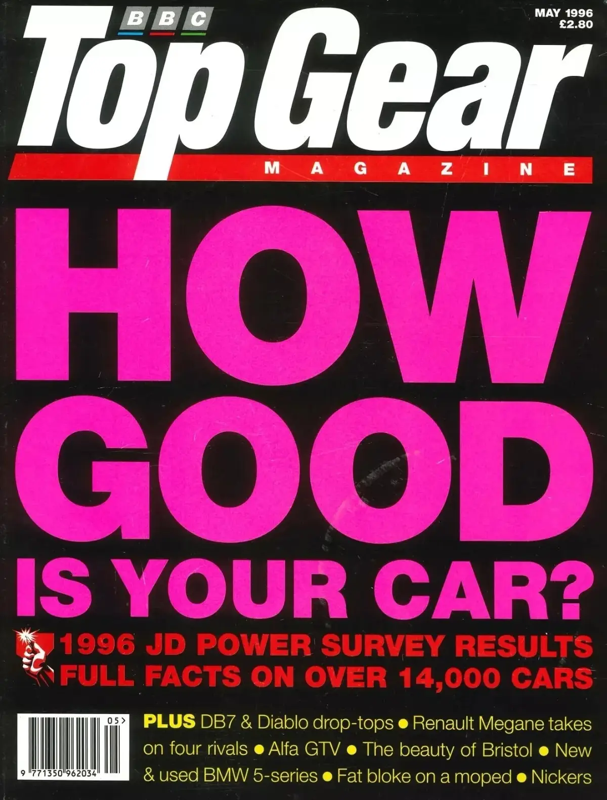 BBC Top Gear Magazine: Issue #32, Lambo Diablo, Aston DB7, Renault, May 1996