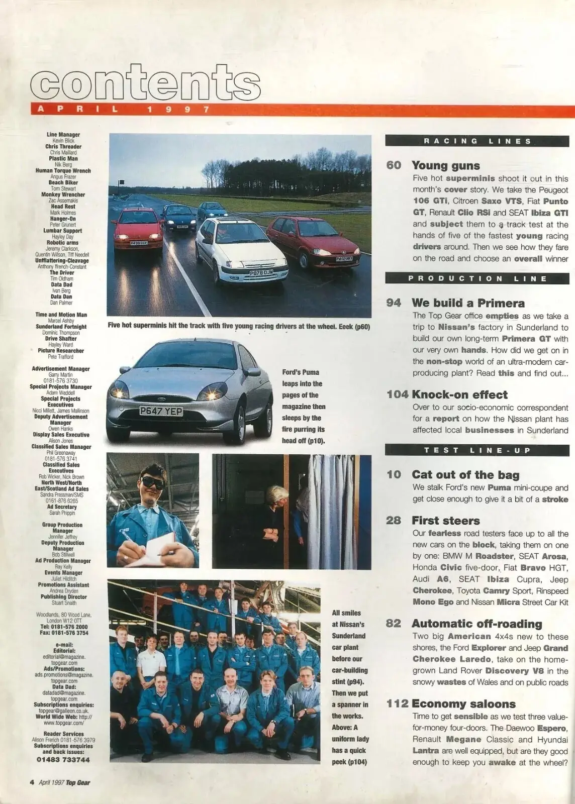 BBC Top Gear Magazine: Issue #43, Nissan Primera, Ford Puma, BMW, April 1997 - image 2 | Free standard UK delivery included | Discount Quality Products