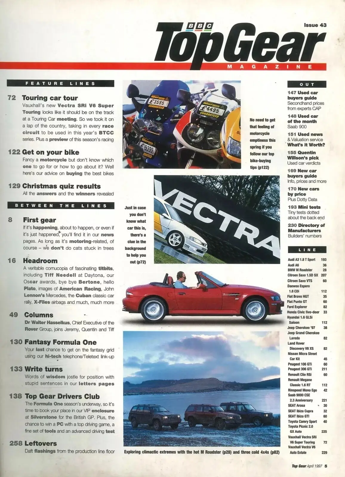 BBC Top Gear Magazine: Issue #43, Nissan Primera, Ford Puma, BMW, April 1997 - image 3 | Free standard UK delivery included | Discount Quality Products