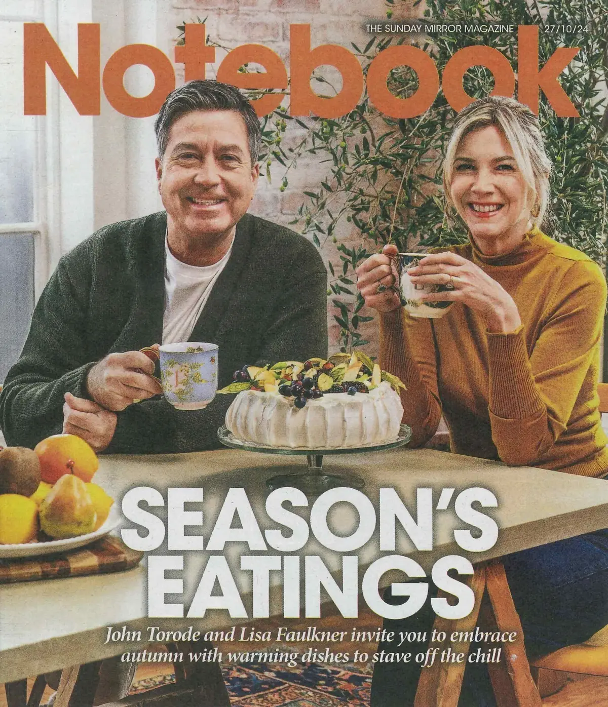 Sunday Mirror Notebook Magazine: John Torode, Lisa Faulkner, Caudwell, 27.10.24
