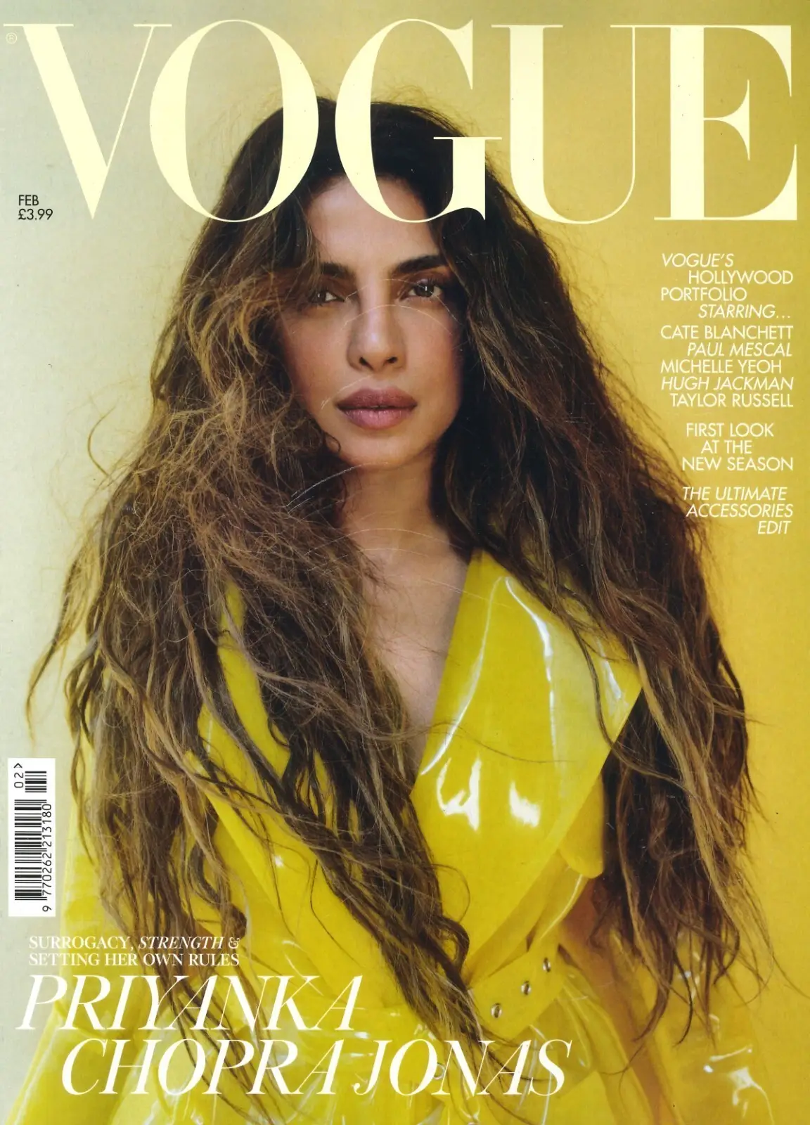 Vogue Magazine, Priyanka Chopra Jonas, Sophia Brown, Caroline Polachek, Feb 2023 - Free standard UK delivery included | Discount Quality Products