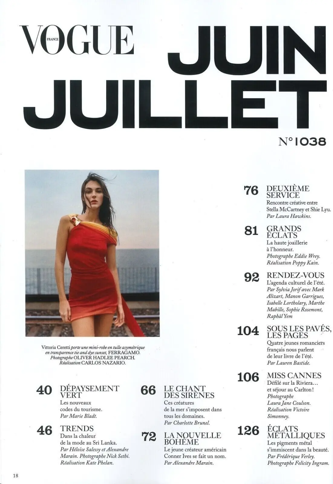 Vogue France Magazine, French Language, Vittoria Ceretti, Alexa.C June/July 2023 - image 2 | Free standard UK delivery included | Discount Quality Products