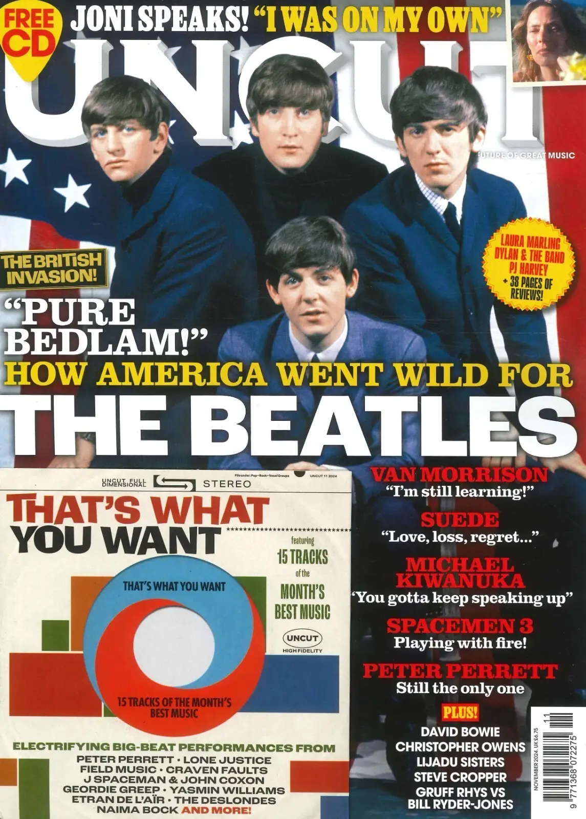 Uncut Magazine: Free CD, Beatles, Joni Mitchell, David Bowie, Music, Nov 2024 - Free standard UK delivery included | Discount Quality Products
