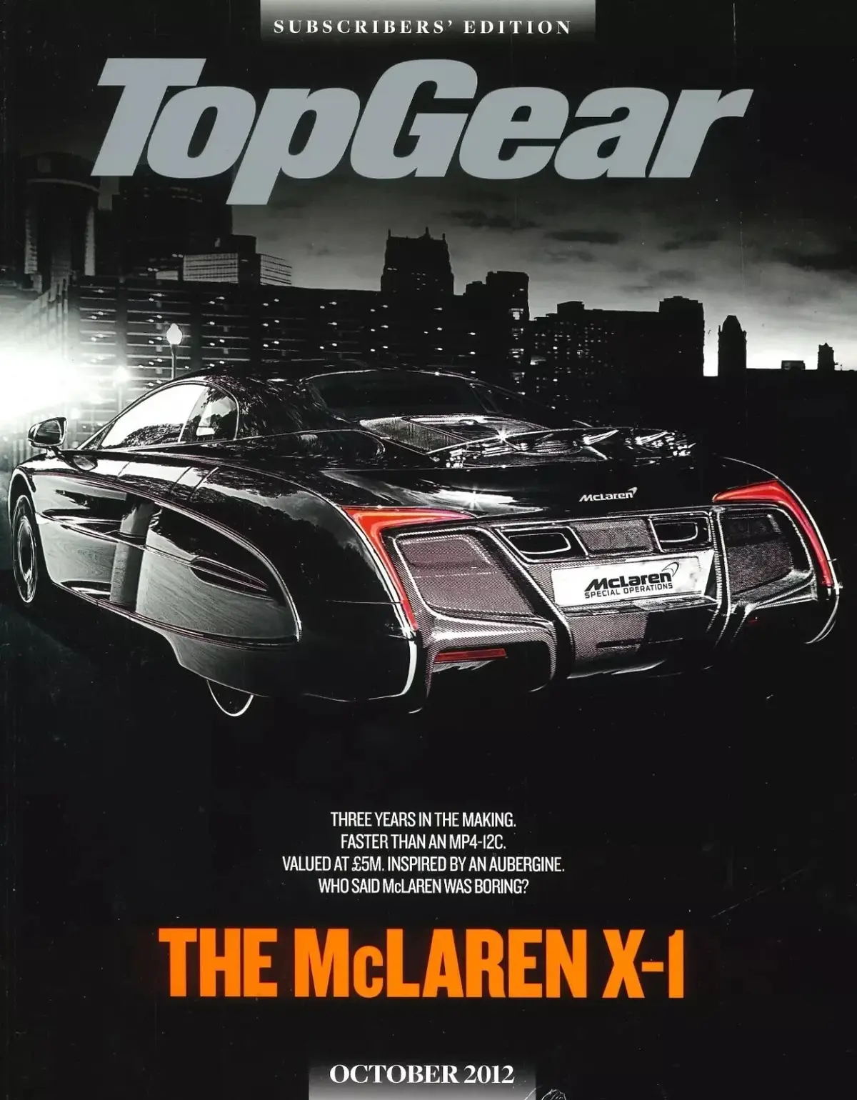 BBC Top Gear Magazine: Issue #235, McLaren X-1, Citroen DS3, Bentley, Oct 2012