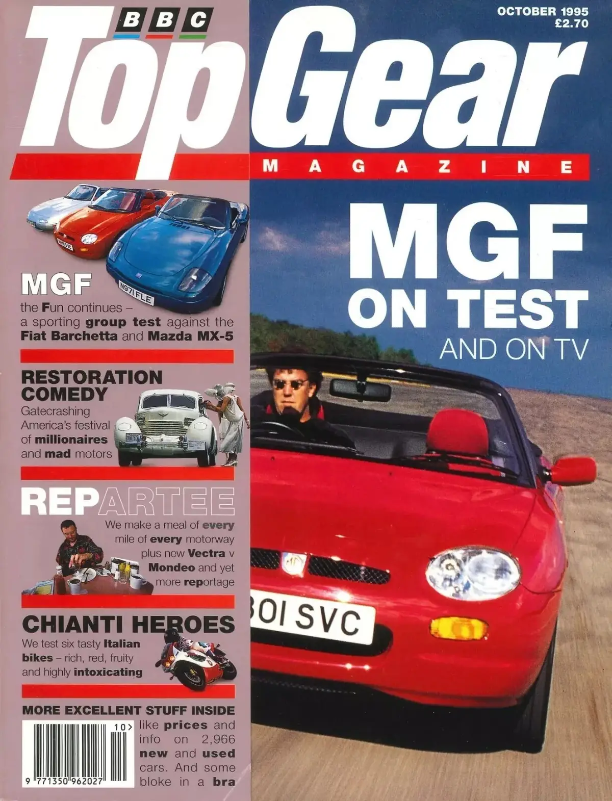 BBC Top Gear Magazine: Issue #25, Mazda MX-5, Fiat Barchetta, BMW 728i, Oct 1995