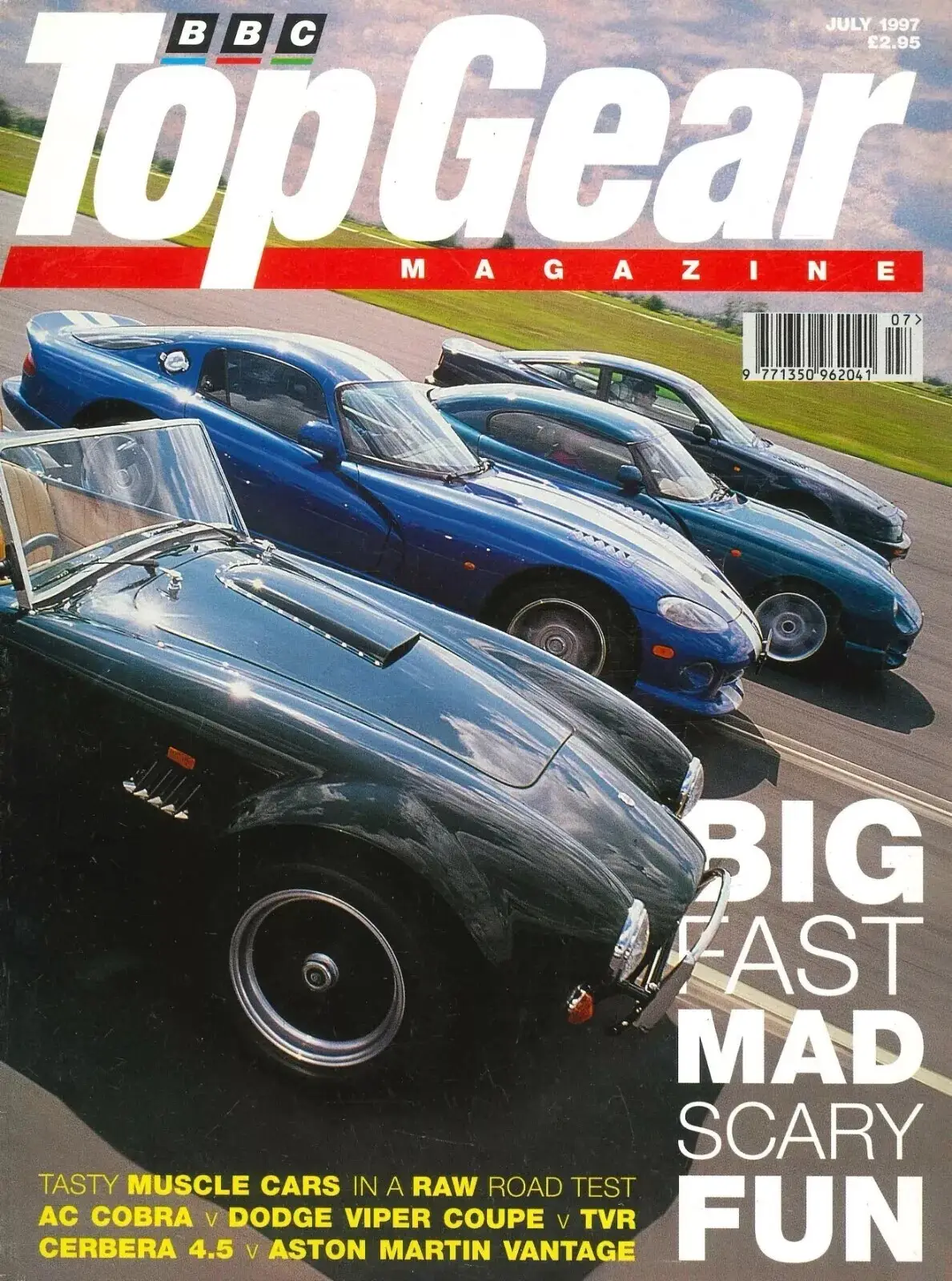 BBC Top Gear Magazine: Issue #46, Muscle Cars, Jaguar V12, Renault, July 1997