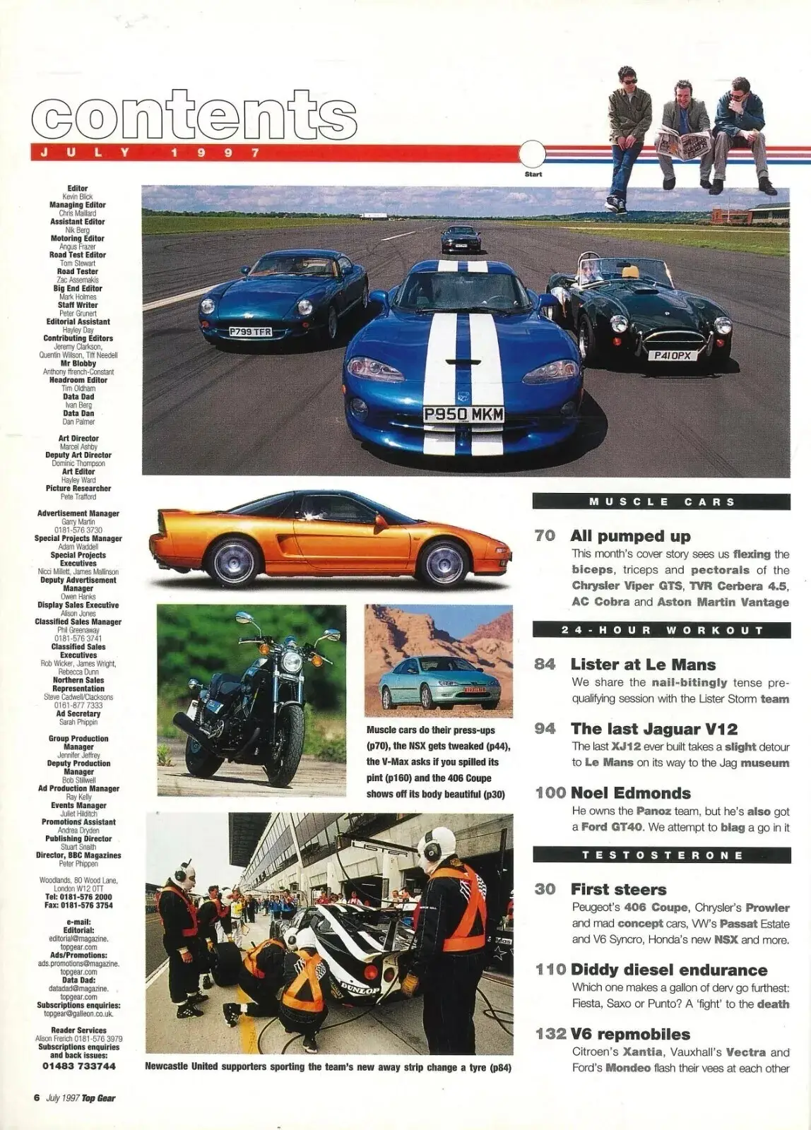 BBC Top Gear Magazine: Issue #46, Muscle Cars, Jaguar V12, Renault, July 1997 - image 2 | Free standard UK delivery included | Discount Quality Products