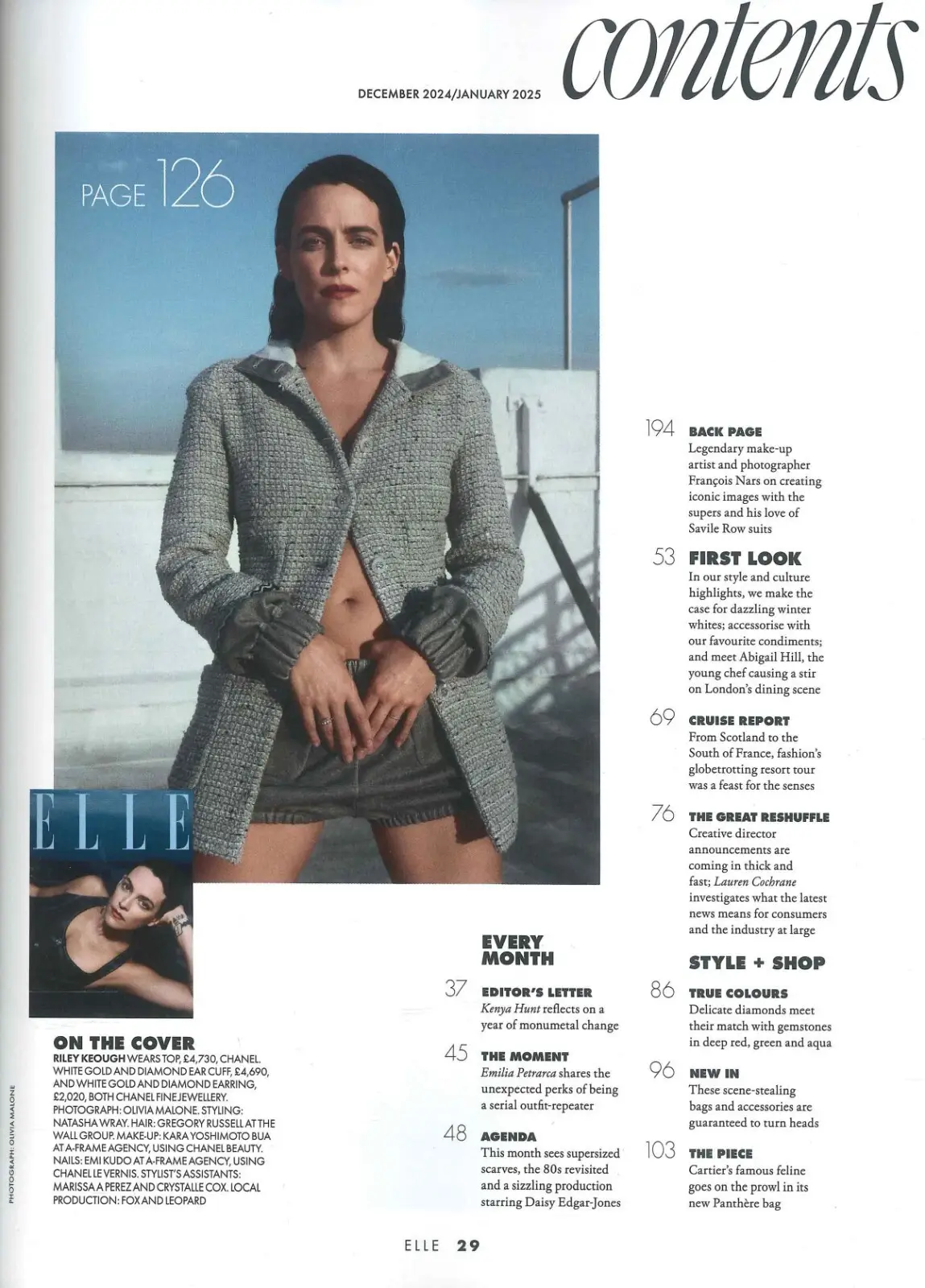 Elle Magazine Riley Keough, Daisy Edgar-Jones, François Nars, Style Dec/Jan 2025 - image 2 | Free standard UK delivery included | Discount Quality Products