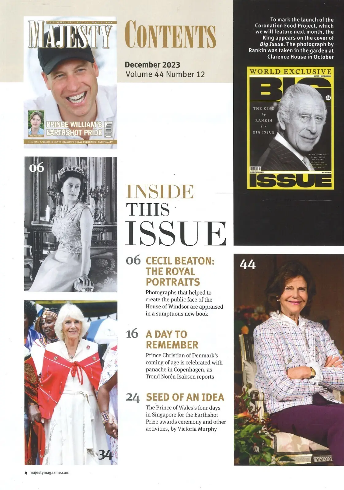 Majesty Magazine: Prince William, Queen Elizabeth II, King Charles, Dec 2023 - image 2 | Free standard UK delivery included | Discount Quality Products