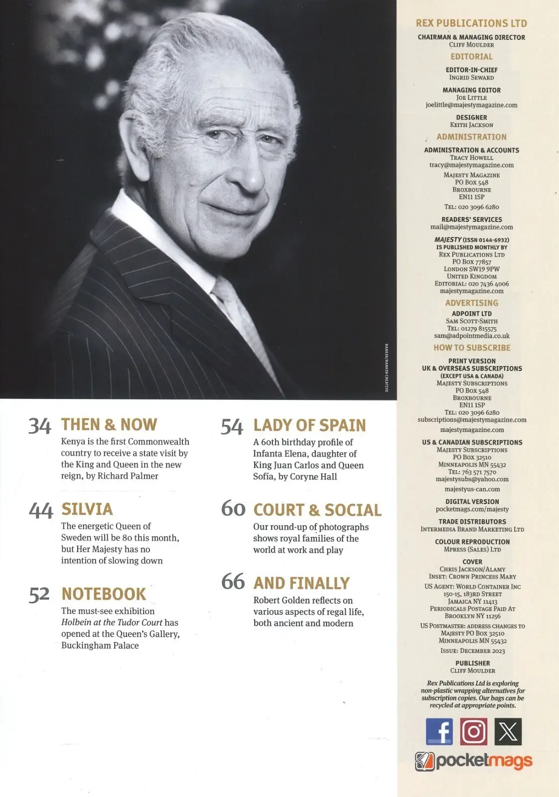 Majesty Magazine: Prince William, Queen Elizabeth II, King Charles, Dec 2023 - image 3 | Free standard UK delivery included | Discount Quality Products
