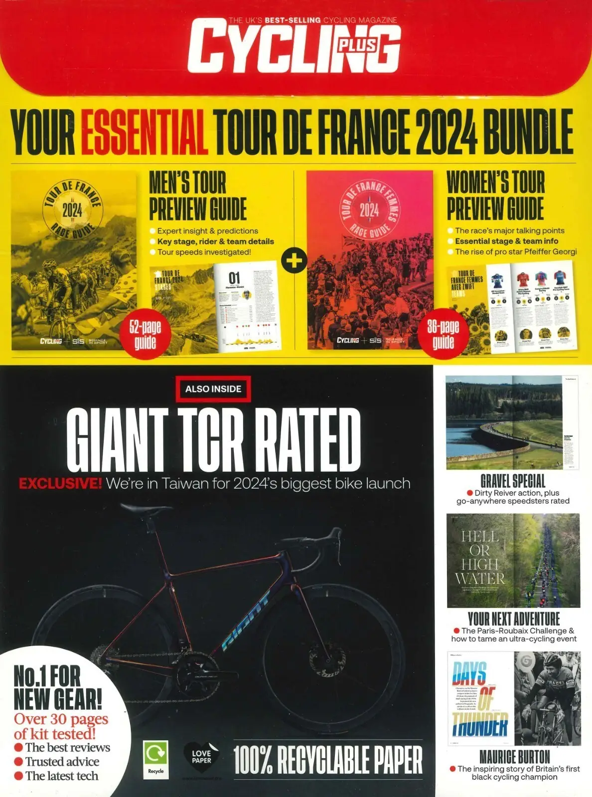 Cycling Plus Magazine #420: Tour de France Special, 2 Bonus Mags, Summer 2024 - image 2 | Free standard UK delivery included | Discount Quality Products