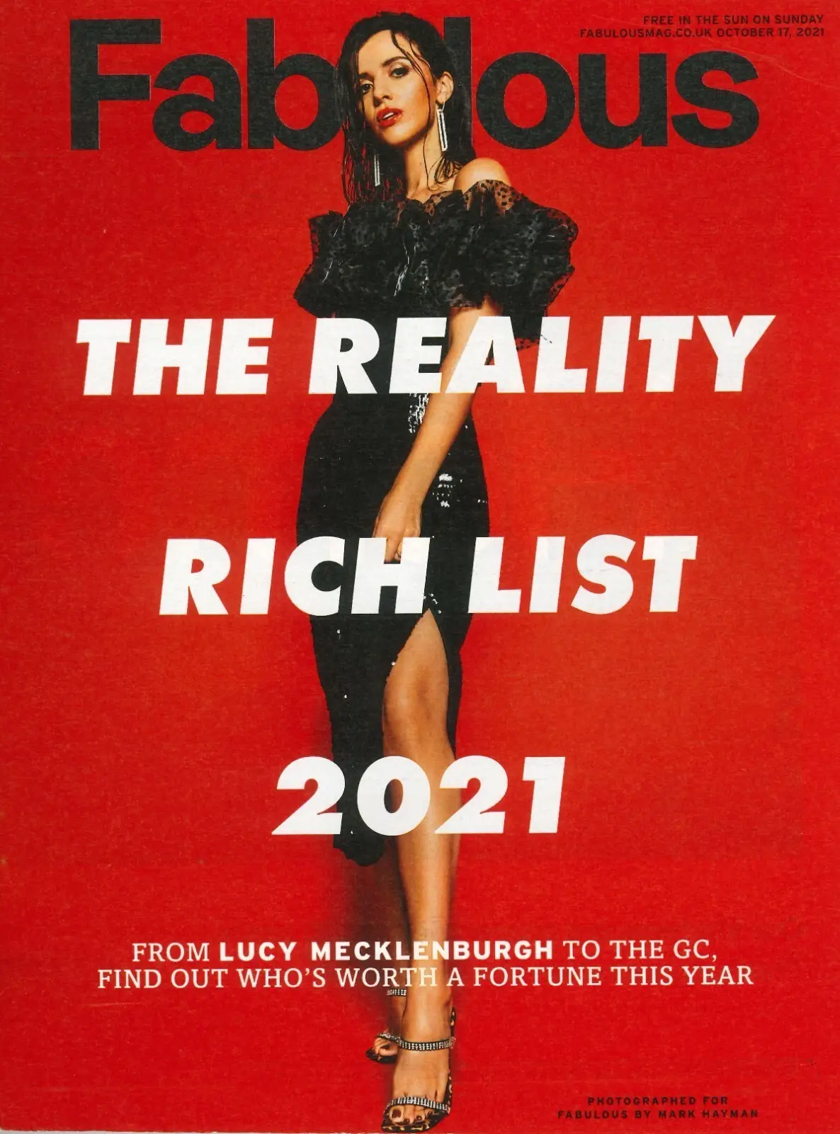 Fabulous Magazine: Reality Rich List, Lucy Mecklenburgh, B.Carlisle, 17.10.21