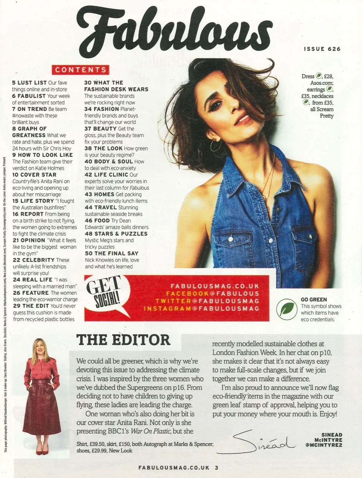 Fabulous Magazine: Anita Rani, Chris Hoy, Katie Holmes, Nick Knowles, 1.3.20 - image 2 | Free standard UK delivery included | Discount Quality Products