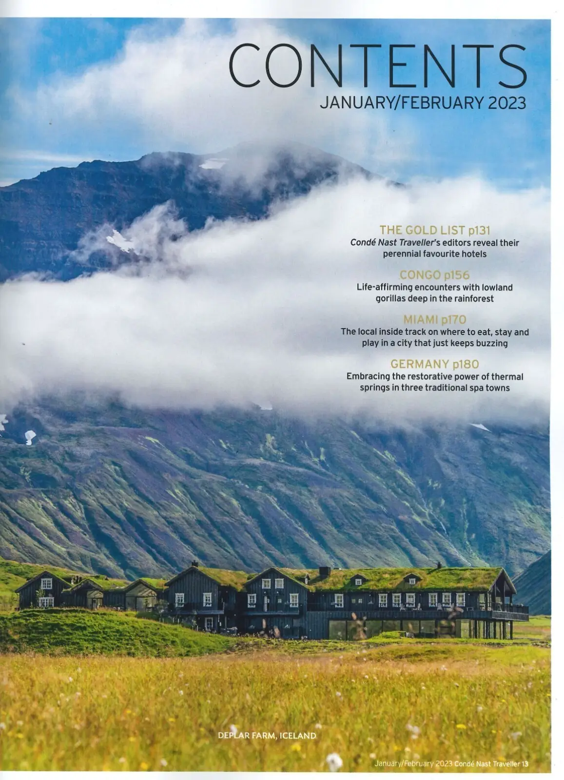 Conde Nast Traveller Magazine, Classic Hotels, Congo, Miami, Spas, Jan/Feb 2023 - image 2 | Free standard UK delivery included | Discount Quality Products