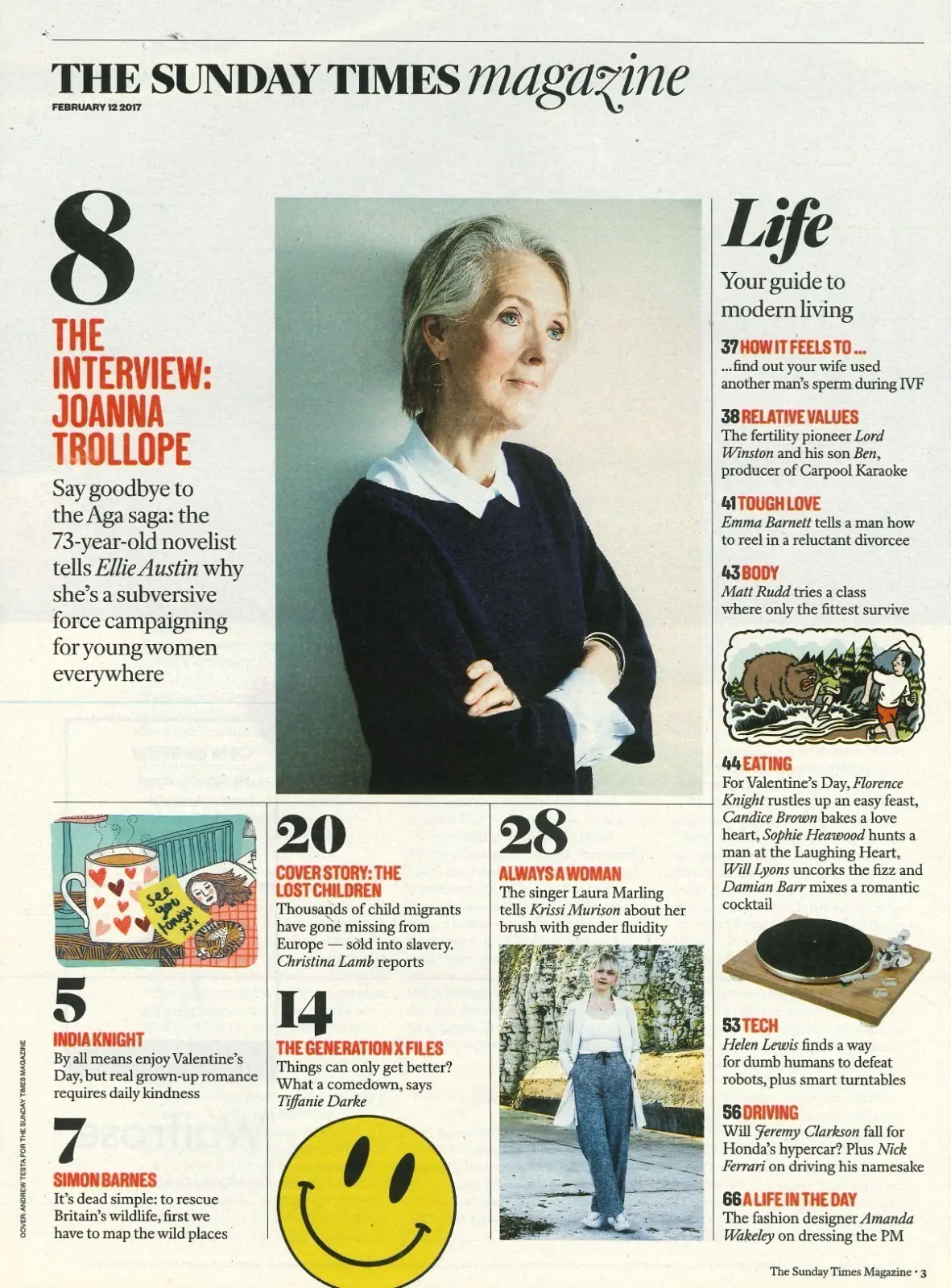 Sunday Times Magazine: Joanna Trollope, Amanda Wakeley, Jeremy Clarkson, 12.2.17 - image 2 | Free standard UK delivery included | Discount Quality Products