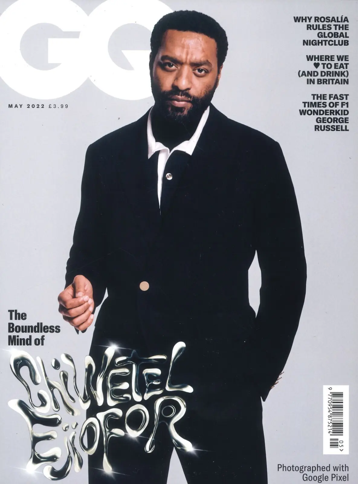 GQ Magazine, Chiwetel Ejiofor, Rosalia, F1 George Russell, Simpsons, May 2022