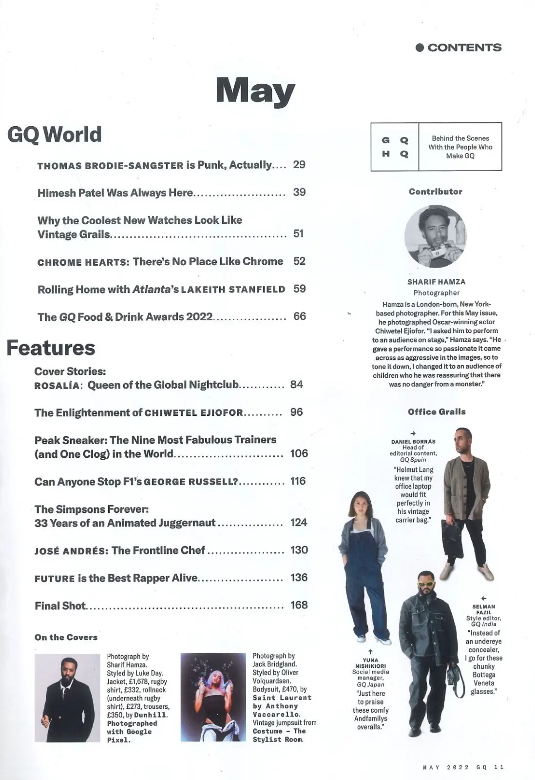GQ Magazine, Chiwetel Ejiofor, Rosalia, F1 George Russell, Simpsons, May 2022 - image 2 | Free standard UK delivery included | Discount Quality Products