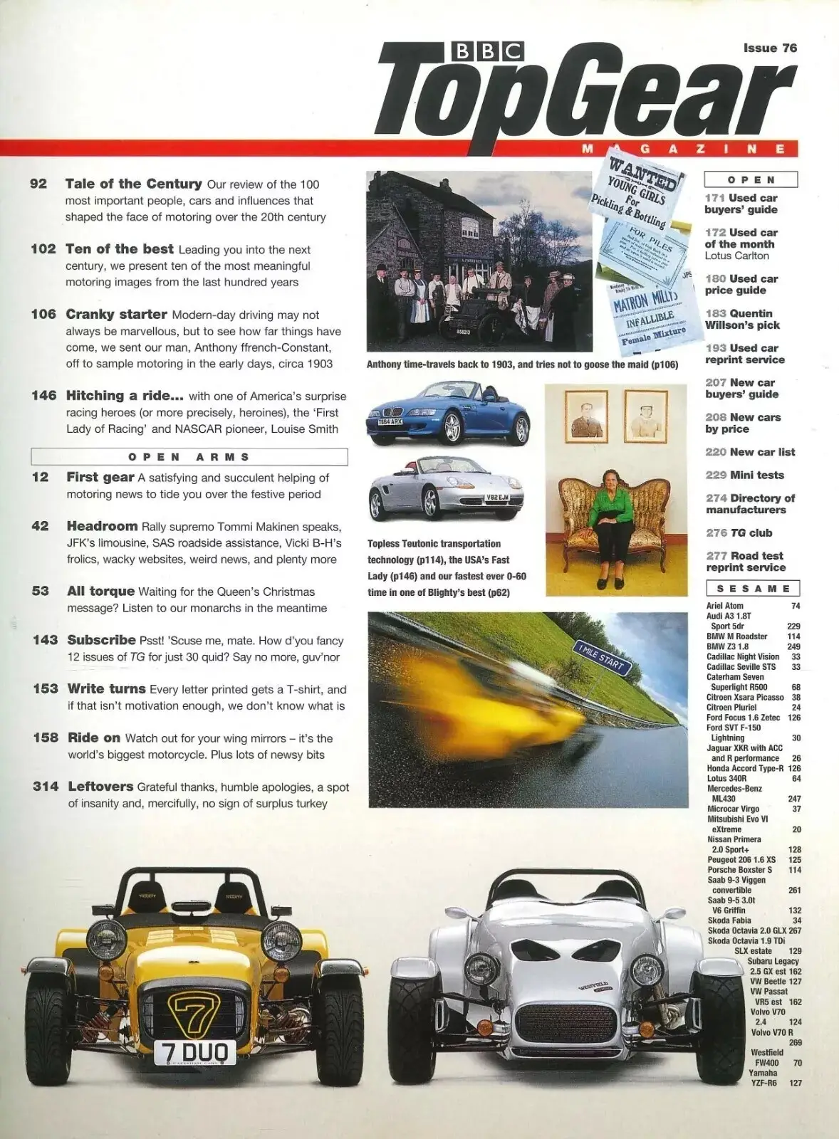 BBC Top Gear Magazine: Issue #76, Mitsubishi, Porsche, BMW, Wagon R, Jan 2000 - image 3 | Free standard UK delivery included | Discount Quality Products