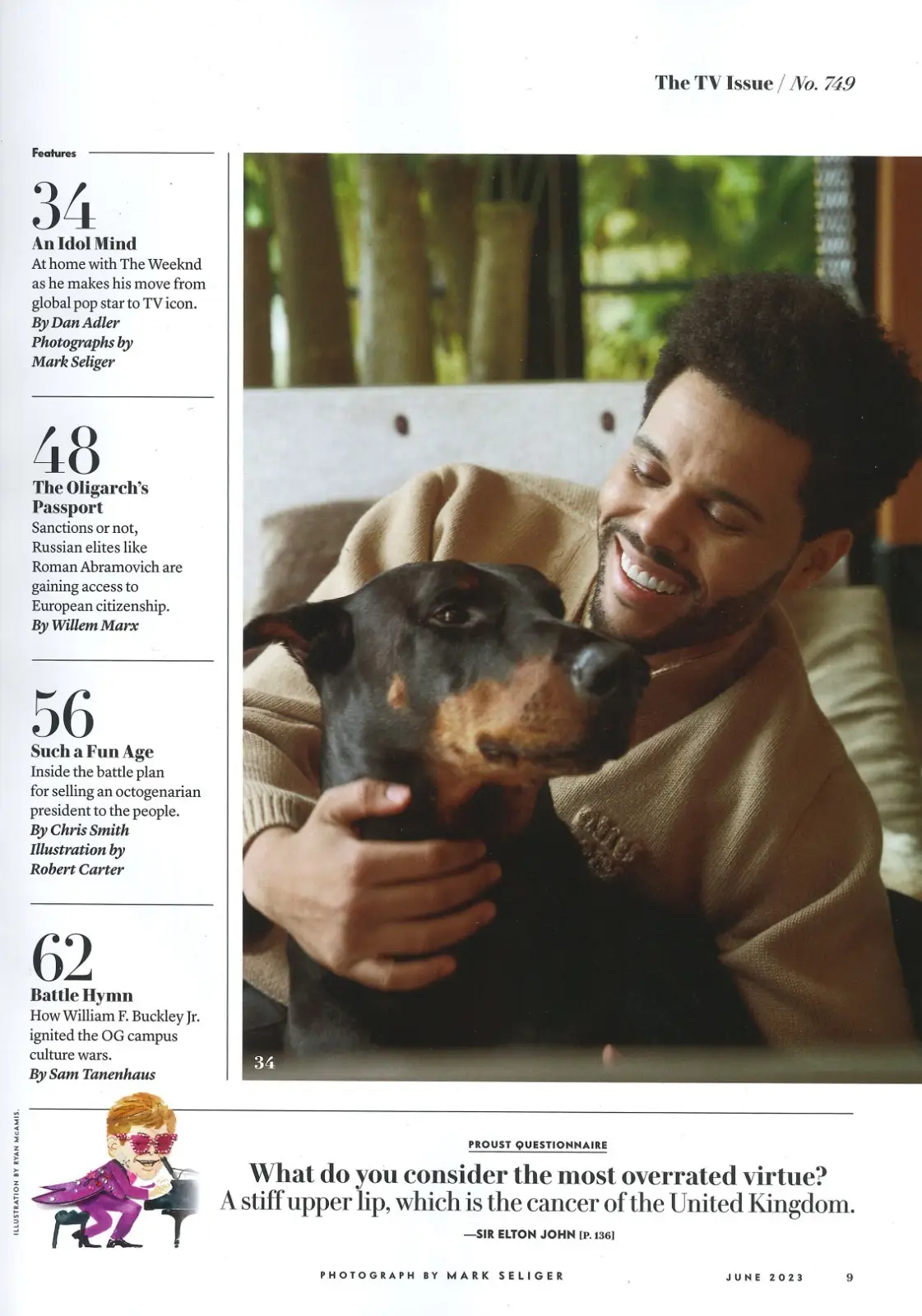Vanity Fair Magazine, Abel Tesfaye, Aubrey Plaza, Elizabeth Olsen, June 2023 - image 3 | Free standard UK delivery included | Discount Quality Products