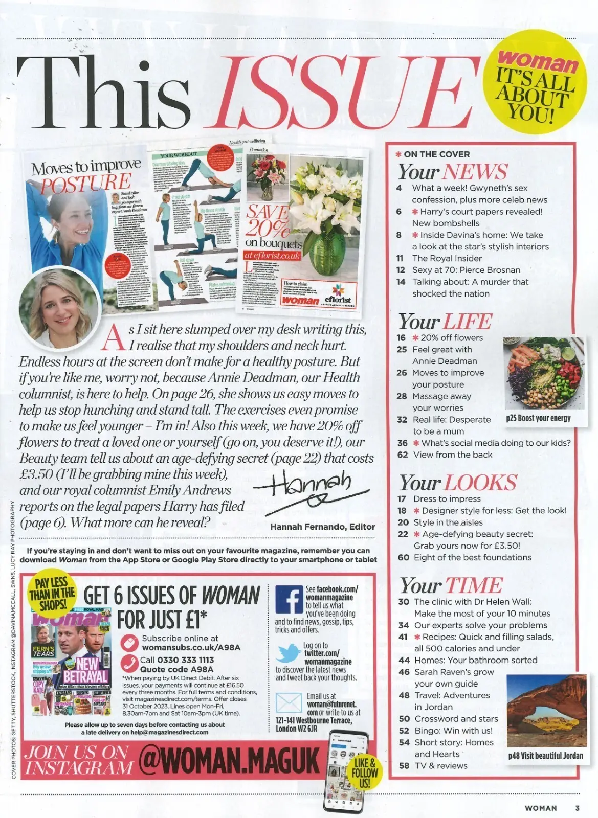 Woman Magazine, Prince Harry & William, Gwyn Paltrow, Pierce Brosnan, 22.5.23 - image 2 | Free standard UK delivery included | Discount Quality Products