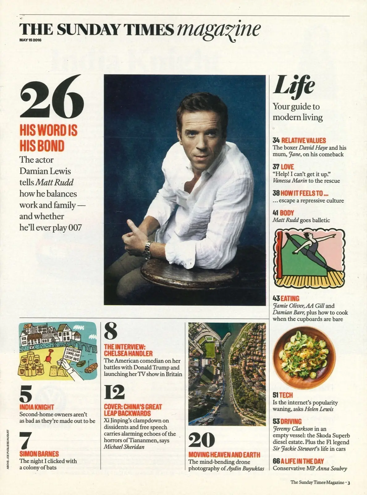 Sunday Times Magazine: China Free Speech?, Damian Lewis, David Haye, 15.5.16 - image 2 | Free standard UK delivery included | Discount Quality Products