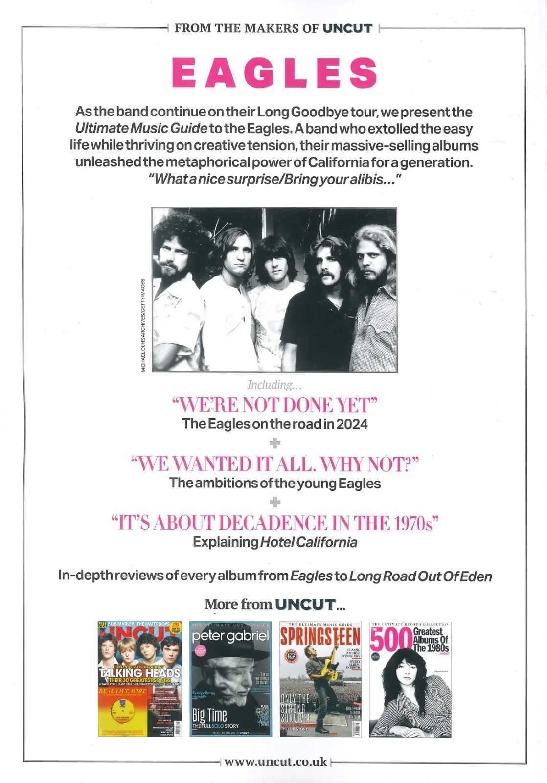 Uncut Magazine: Eagles, Ultimate Music Guide, Deluxe Remastered Edition, 2024 - image 3 | Free standard UK delivery included | Discount Quality Products