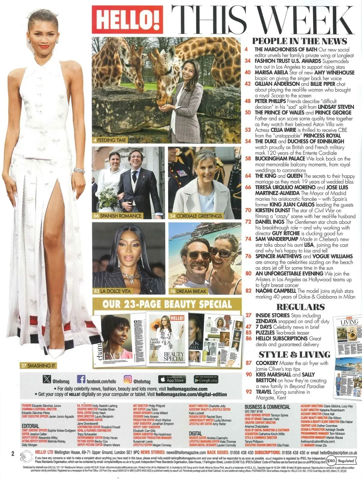 HELLO! Magazine Princes William & George, King Charles, Zendaya, Beyoncé 22.4.24 - image 2 | Free standard UK delivery included | Discount Quality Products