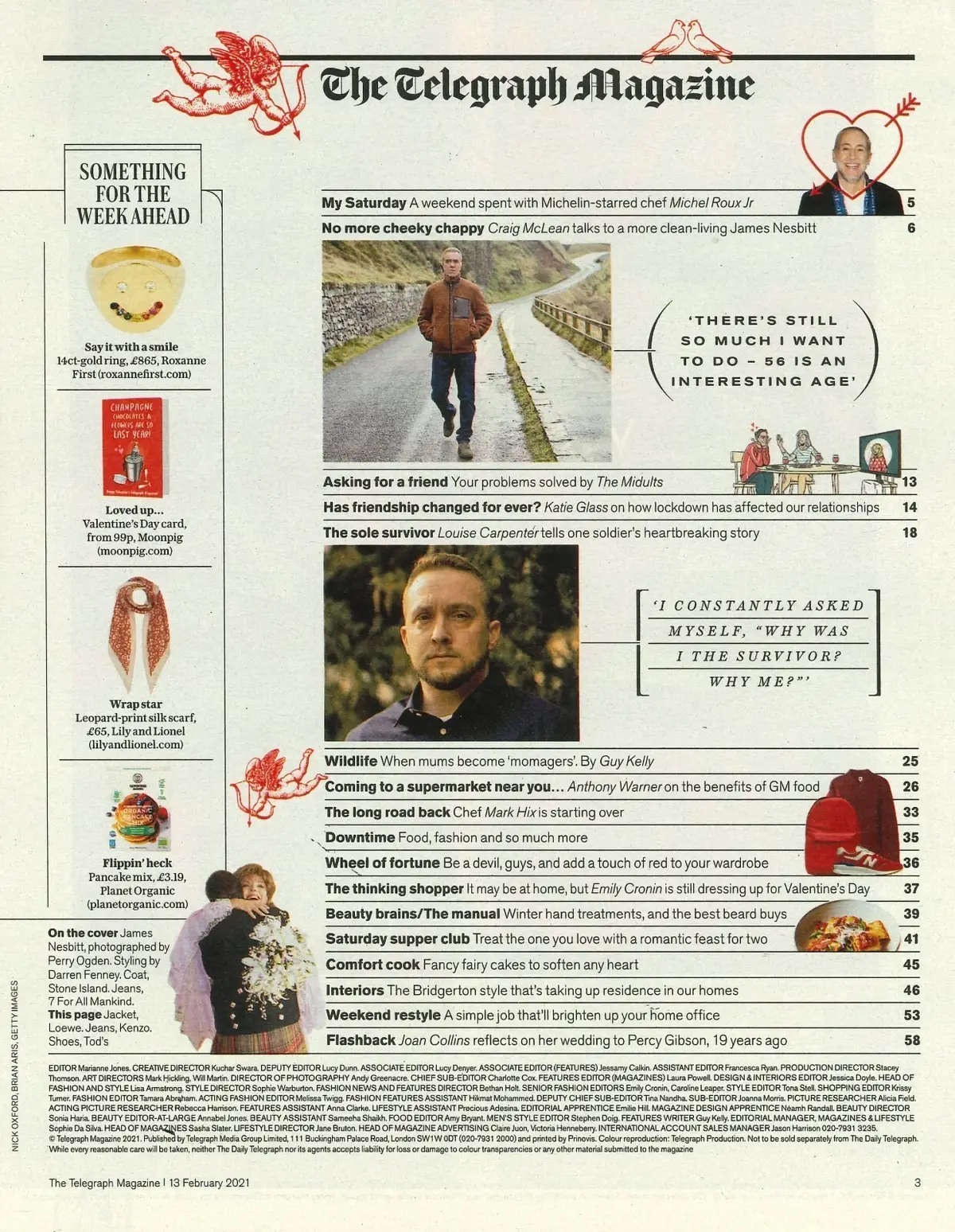 Telegraph Magazine: James Nesbitt, Bridgerton Style, Michel Roux Jr, 13.2.21 - image 2 | Free standard UK delivery included | Discount Quality Products