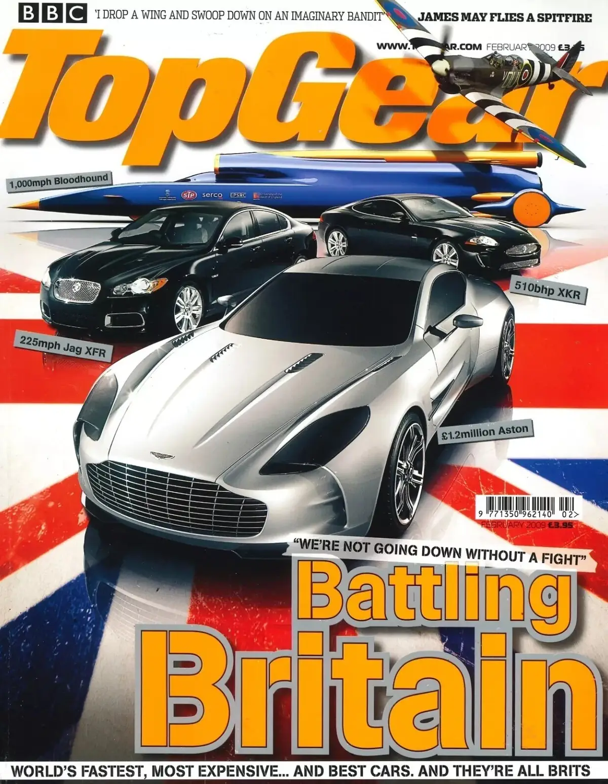 BBC Top Gear Magazine: Issue #188, Aston One-77, Ford Focus, Jaguar, Feb 2009