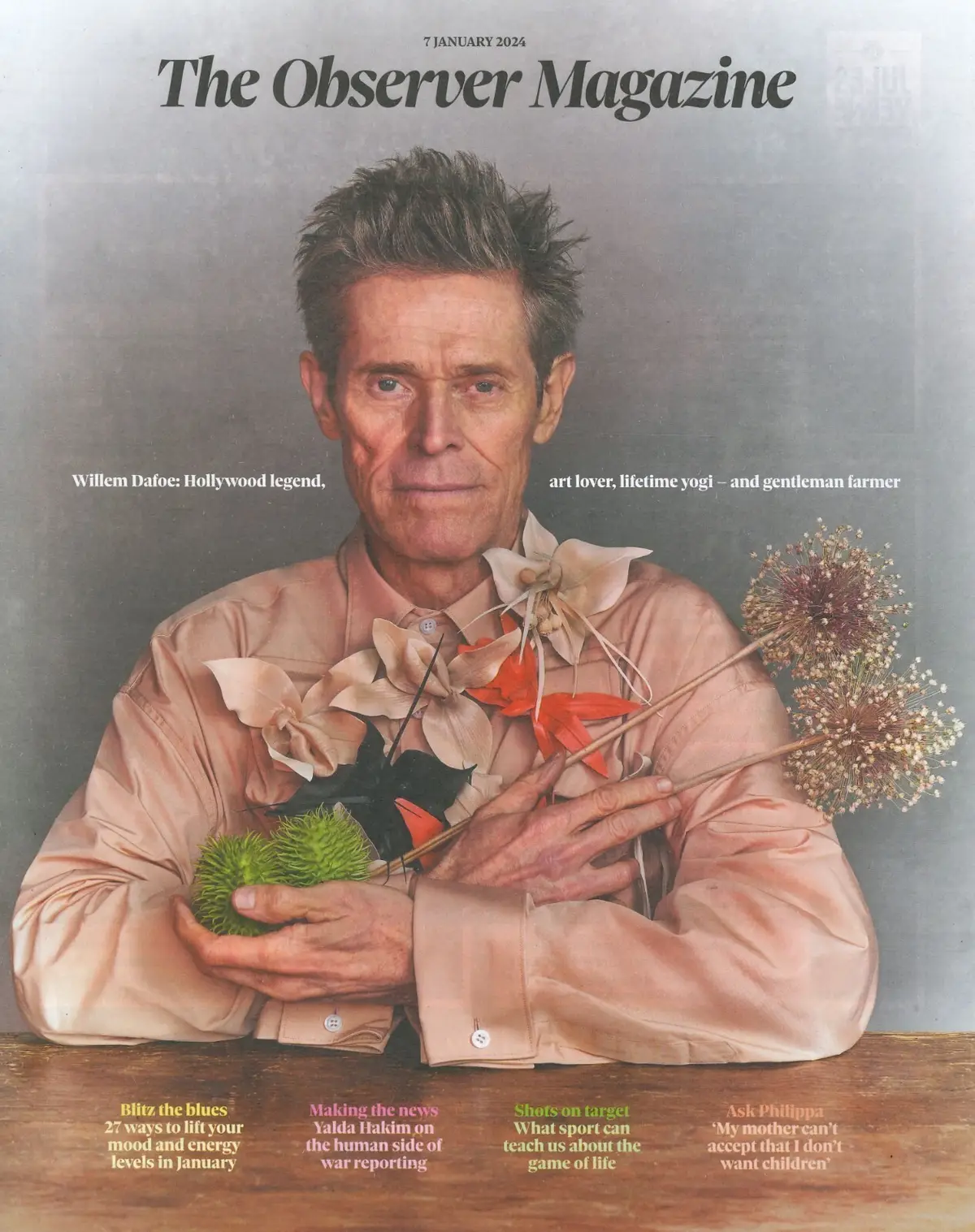 Observer Magazine: Willem Dafoe, Daisy May Cooper, Claudia Winkleman, 7.1.24