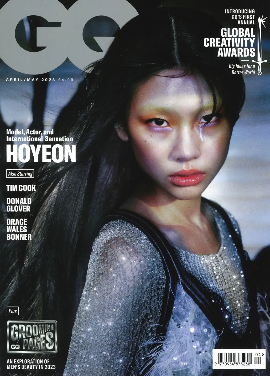 GQ Magazine, Squid Game Hoyeon Cover, Donald Glover, Tim Cook, April/May 2023