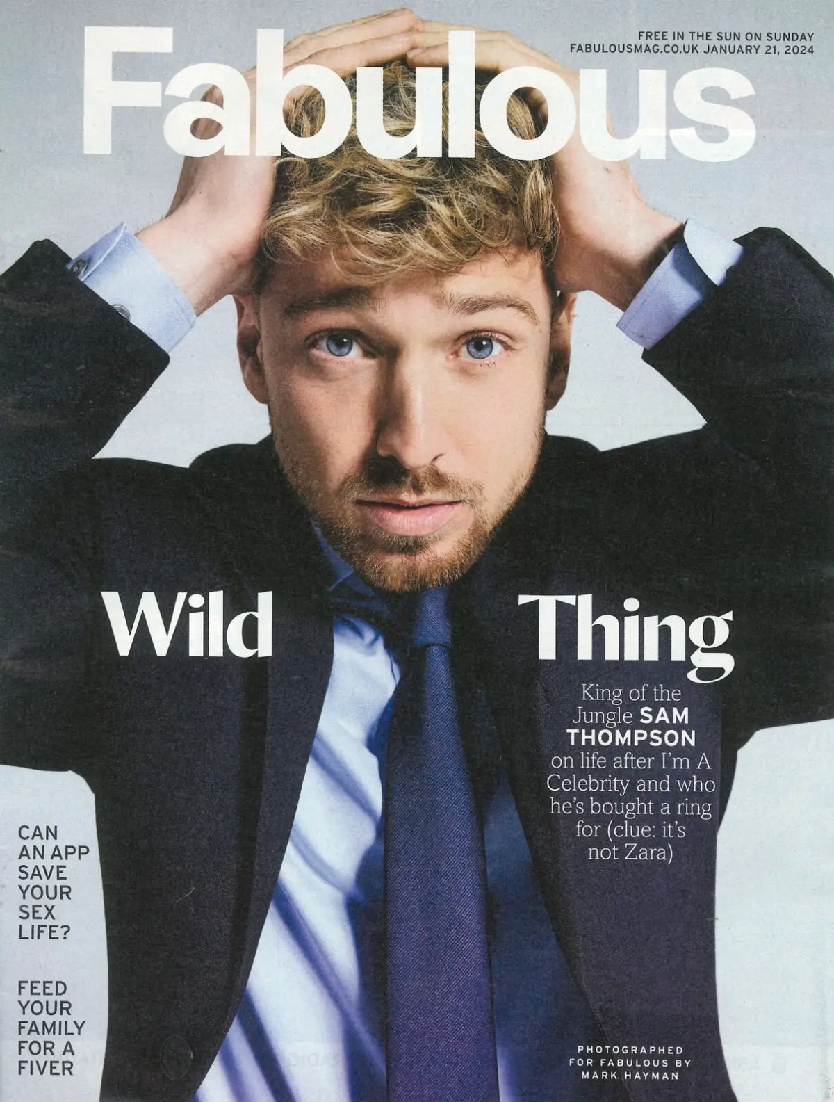 Fabulous Magazine: Sam Thompson, James Arthur, Sara Davies, Fashion, 21.1.24