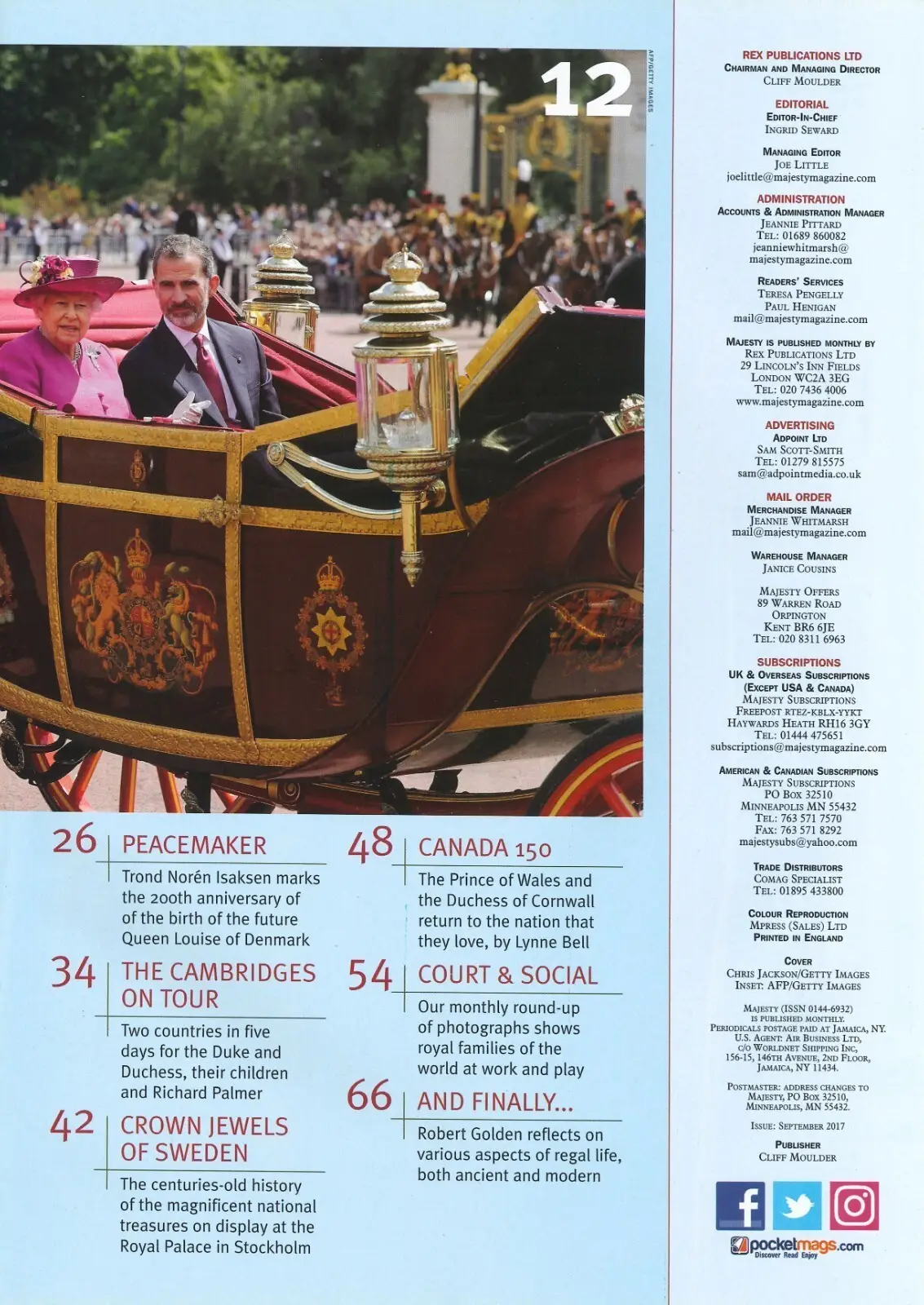 Majesty Magazine, Prince George, William & Kate, Queen Elizabeth II, Sept 2017 - image 3 | Free standard UK delivery included | Discount Quality Products