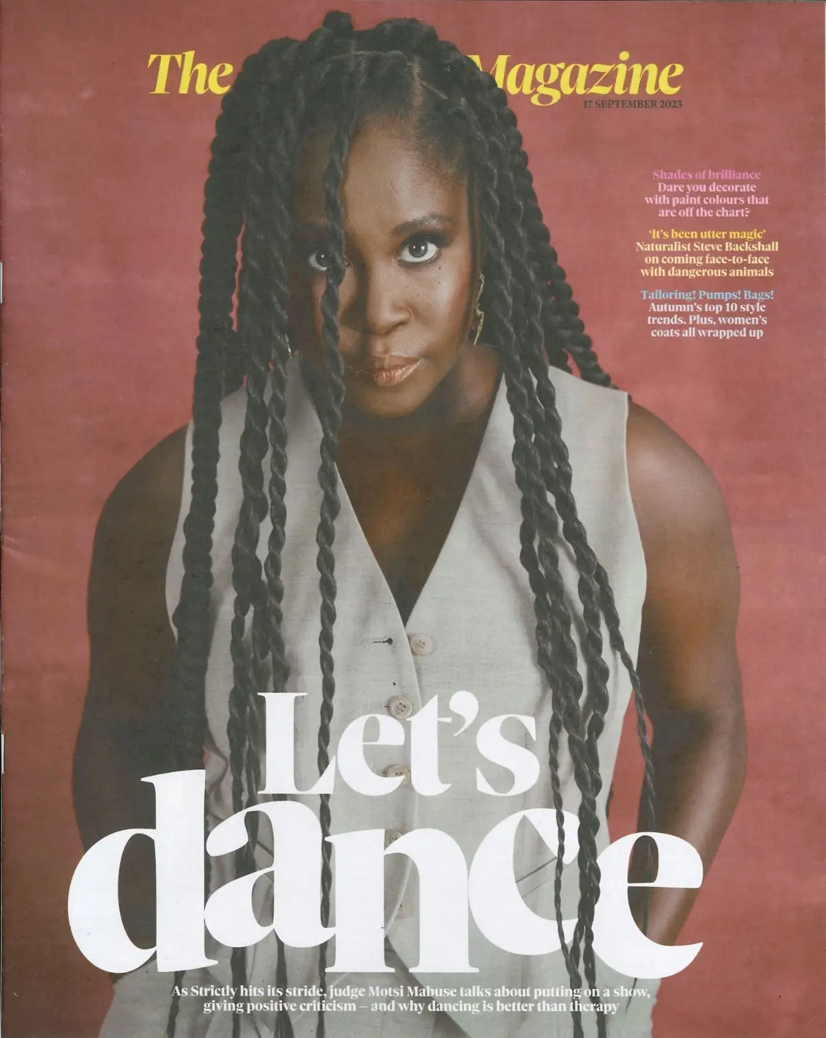 Observer Magazine: Motsi Mabuse, Nigel Slater, Adele Perks, Fashion, 17.9.23