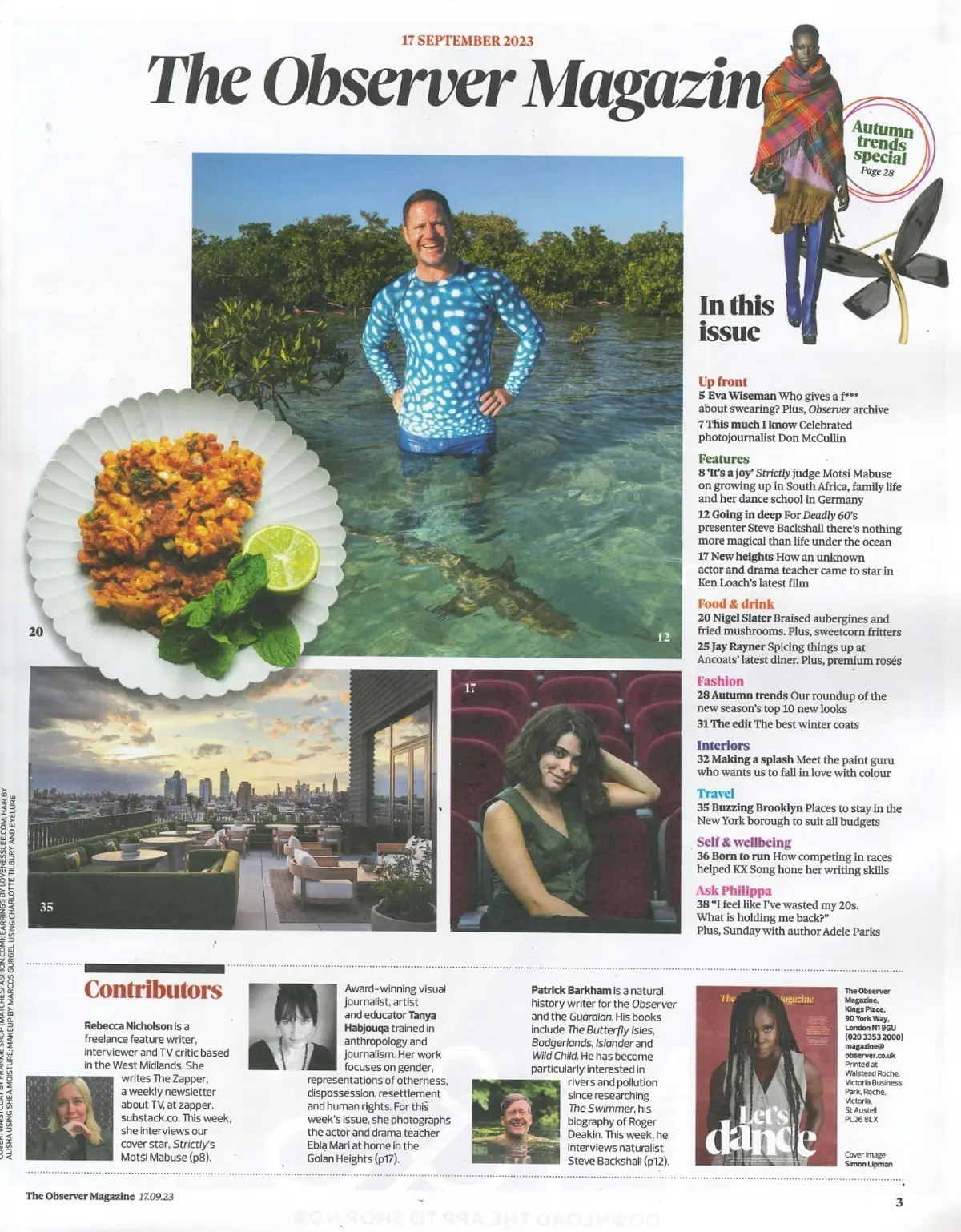 Observer Magazine: Motsi Mabuse, Nigel Slater, Adele Perks, Fashion, 17.9.23 - image 2 | Free standard UK delivery included | Discount Quality Products
