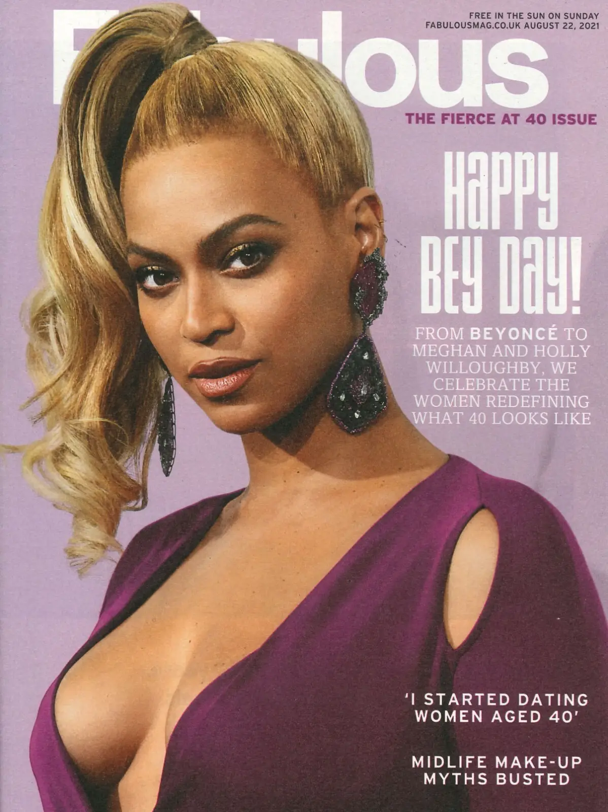 Fabulous Magazine: Beyoncé, Ruthie Henshall, Neil Jones, Fashion, 22.8.21