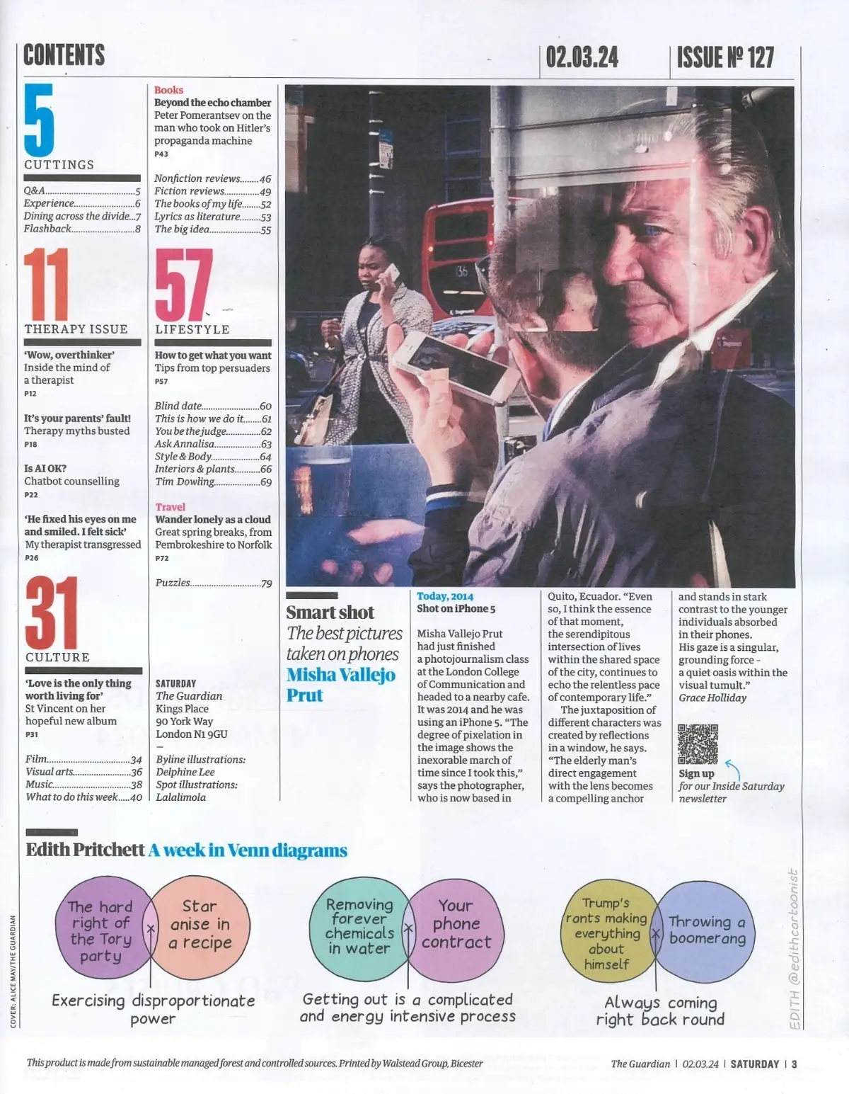 Guardian Saturday Magazine: Jack Davenport, Nadia Sawalha, John Galliano, 2.3.24 - image 2 | Free standard UK delivery included | Discount Quality Products