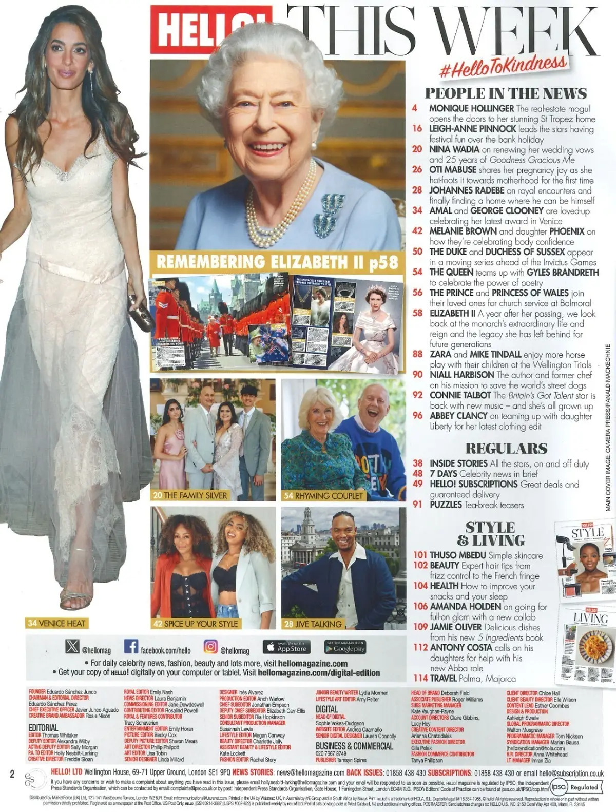 HELLO! Magazine, Queen Elizabeth II 1st Anniversary Royal, Nina Wadia 11.9.23 - image 2 | Free standard UK delivery included | Discount Quality Products