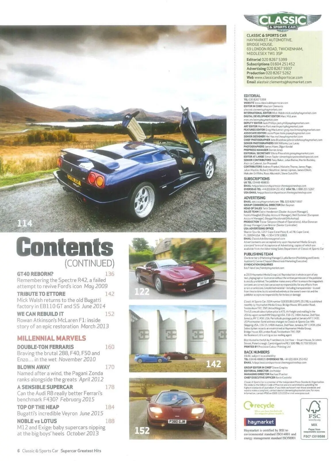 Classic & Sports Car Magazine, Collector's Edition, Supercar Greatest Hits, 2019 - image 3 | Free standard UK delivery included | Discount Quality Products