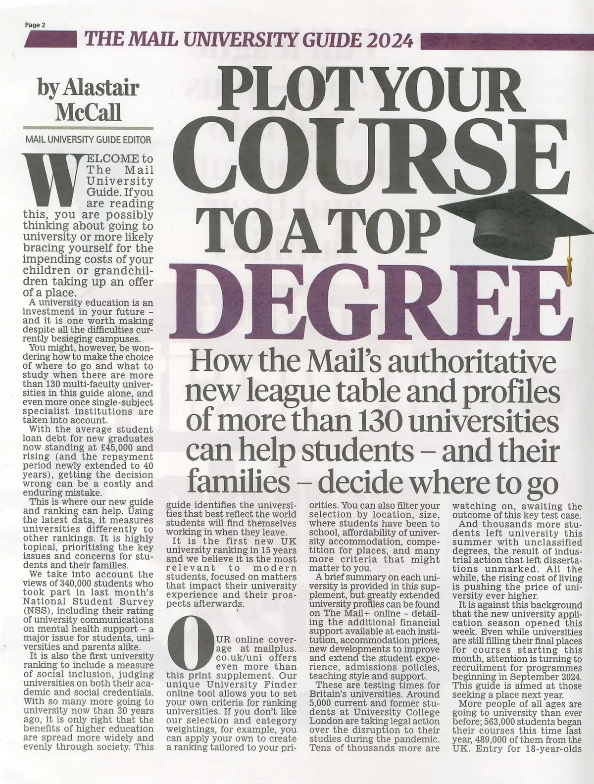 The Mail Magazine: University Guide 2024, Full League Table, Degrees, Education - image 2 | Free standard UK delivery included | Discount Quality Products