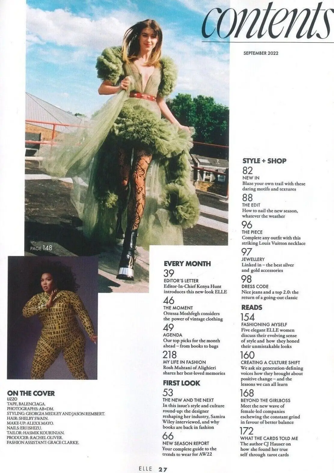 Elle Magazine, Lizzo Unwrapped, Daisy Edgar-Jones Tarana Burke, September 2022 - image 2 | Free standard UK delivery included | Discount Quality Products