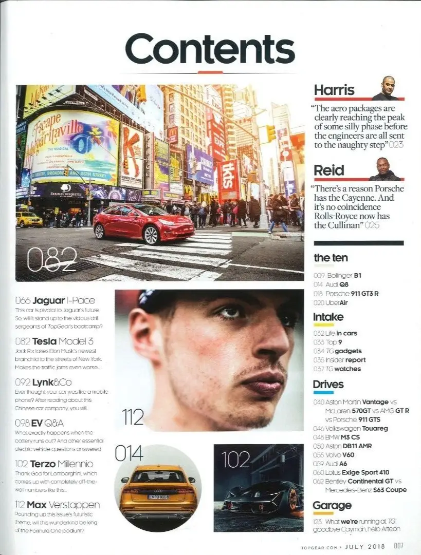 BBC Top Gear Magazine: Issue 310, Jaguar I-Pace, Tesla, Audi Q8, Cars, July 2018 - image 2 | Free standard UK delivery included | Discount Quality Products