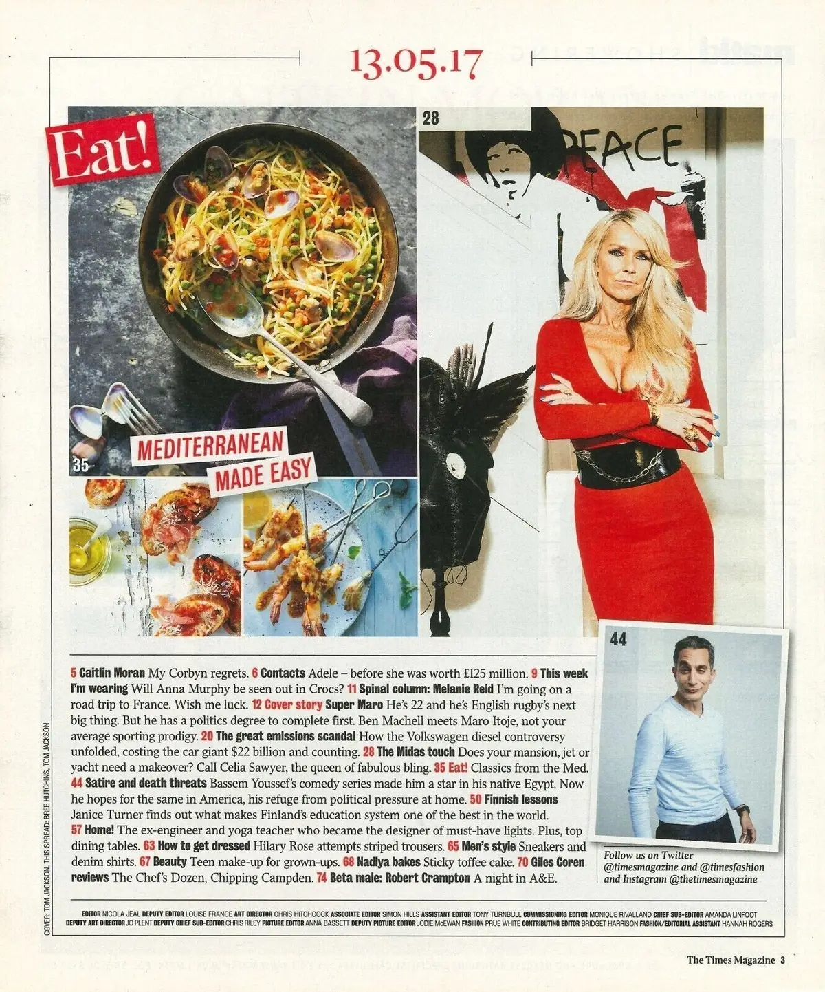Times Magazine: Maro Itoje, Adele, Bassem Youssef, Nadiya Hussain, 13.5.17 - image 2 | Free standard UK delivery included | Discount Quality Products