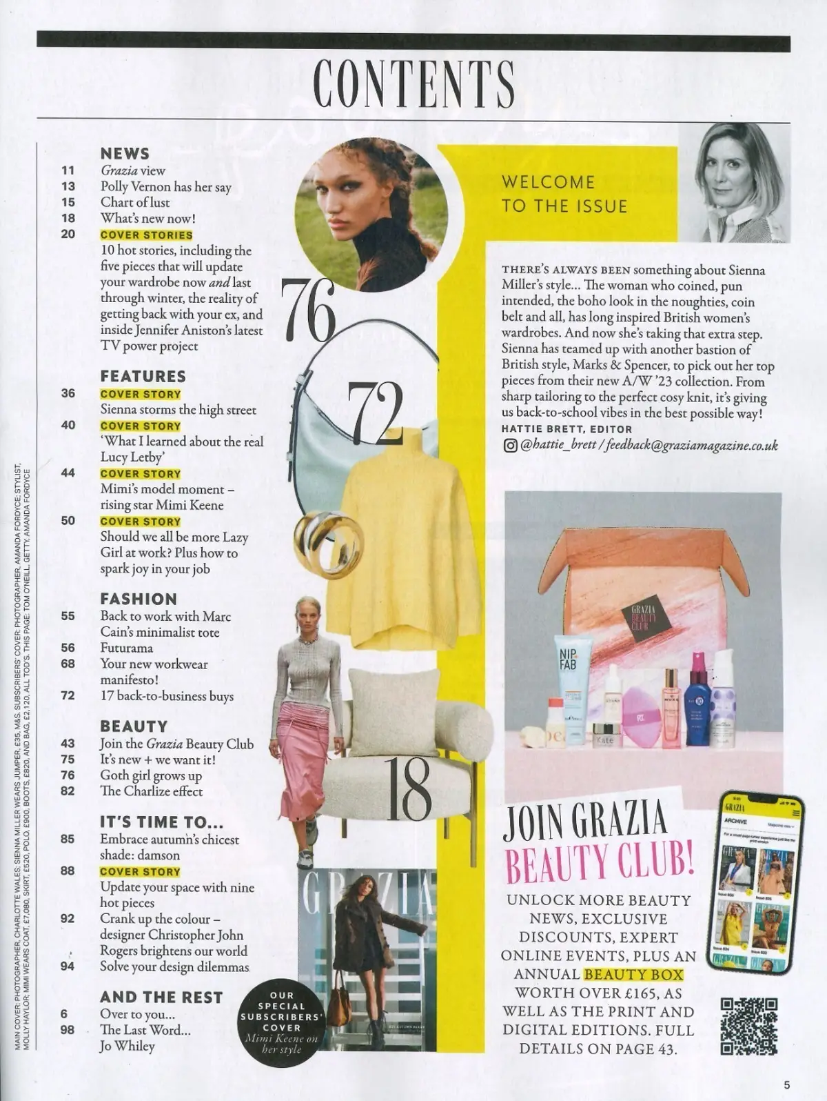 Grazia Magazine, Sienna, Maya & Stormzy, Jennifer Aniston, Fashion 18.9.23 - image 2 | Free standard UK delivery included | Discount Quality Products