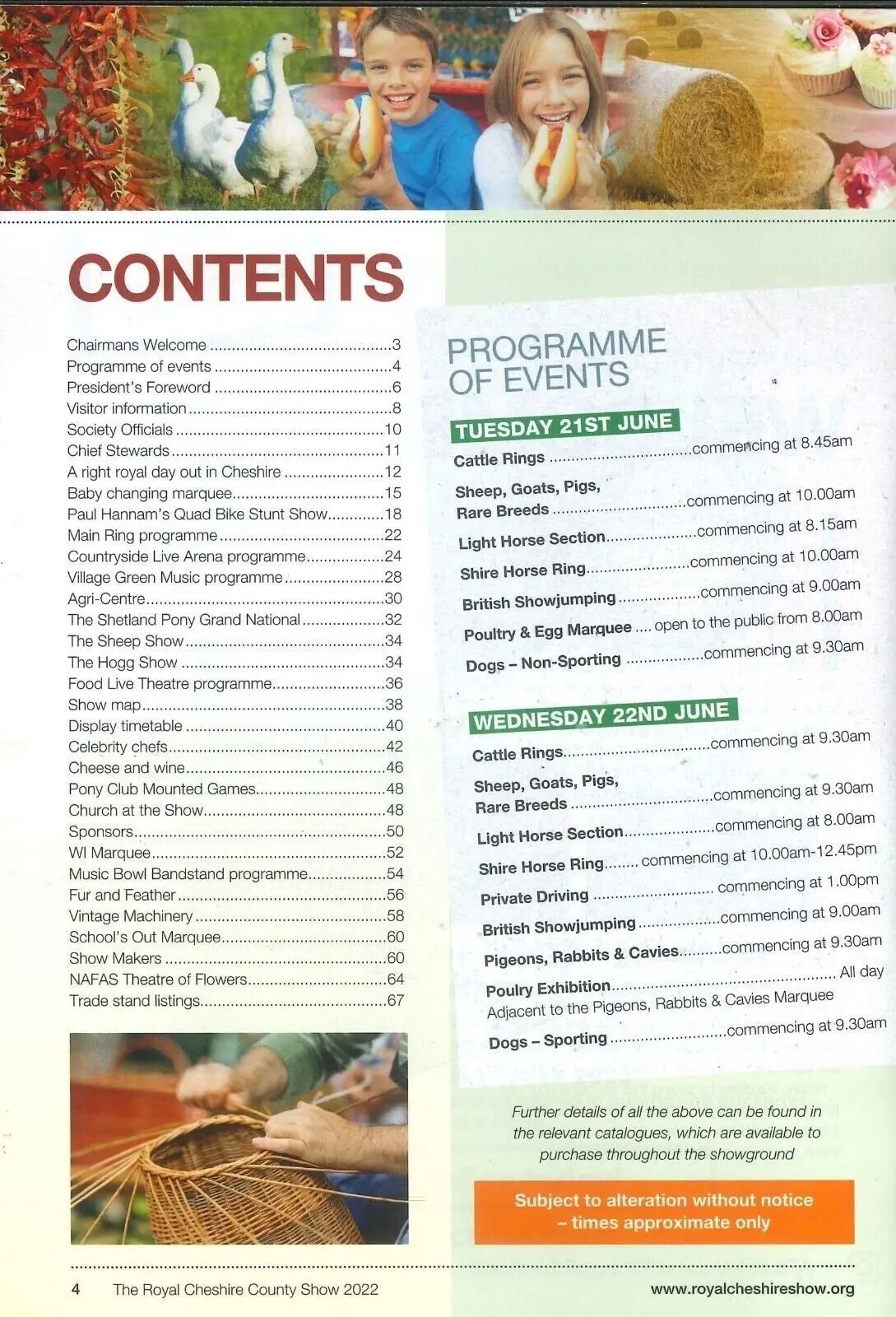 Royal Cheshire County Show Event Mini Magazine Sean Wilson, Simon Rimmer 22.6.22 - image 2 | Free standard UK delivery included | Discount Quality Products