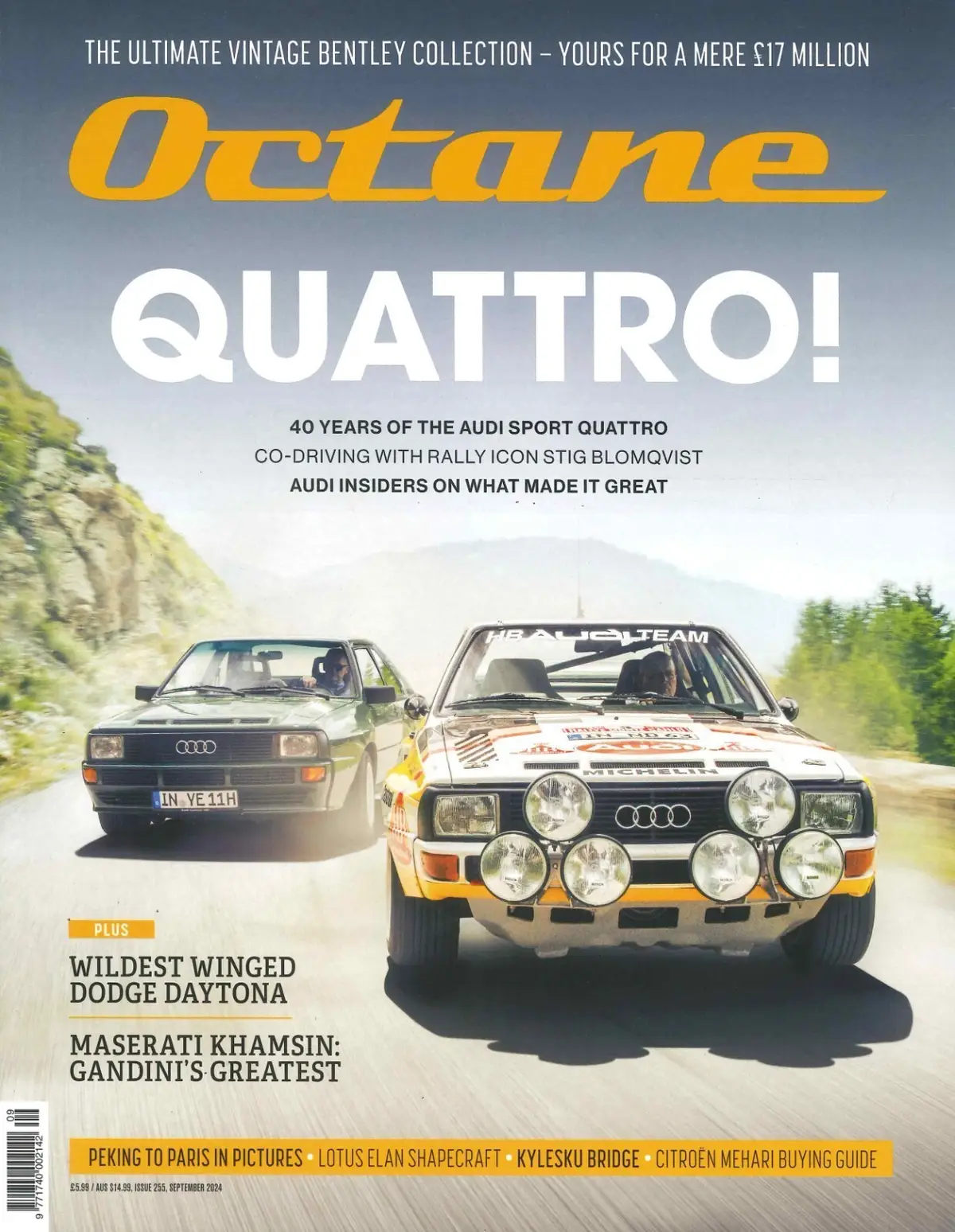 Octane Magazine #255, Audi Sport Quattro, Vintage Bentleys, Lotus Elan Sept 2024