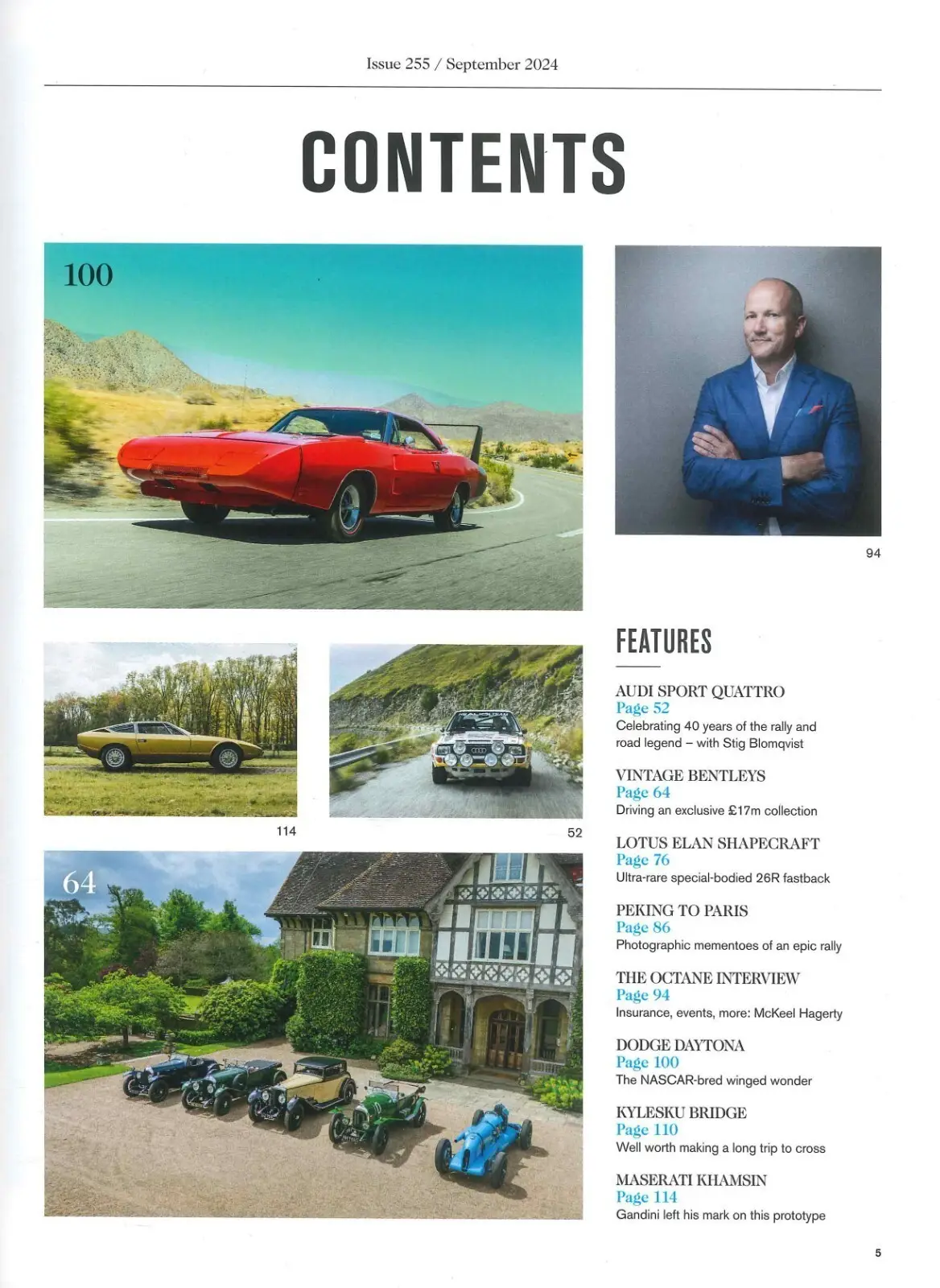 Octane Magazine #255, Audi Sport Quattro, Vintage Bentleys, Lotus Elan Sept 2024 - image 3 | Free standard UK delivery included | Discount Quality Products