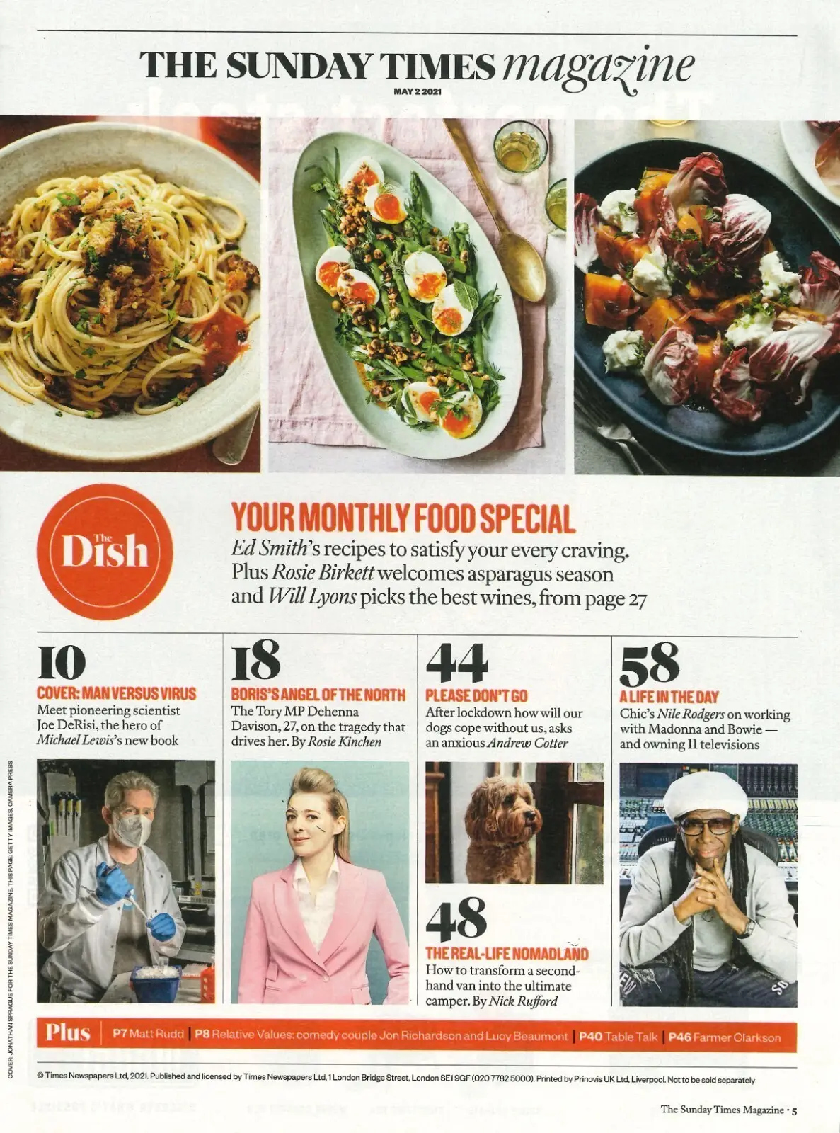 Sunday Times Magazine: Michael Lewis, Dehenna Davison, Nile Rodgers, 2.5.21 - image 2 | Free standard UK delivery included | Discount Quality Products